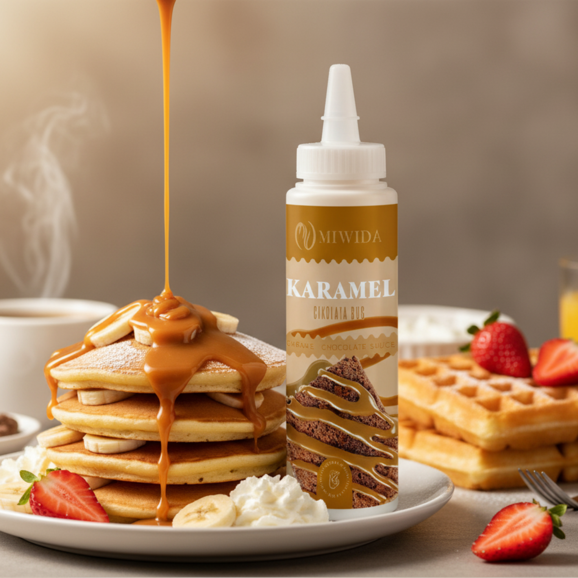 MİWİDA Karamel Sos - Pratik Waffle, Pankek, Krep,