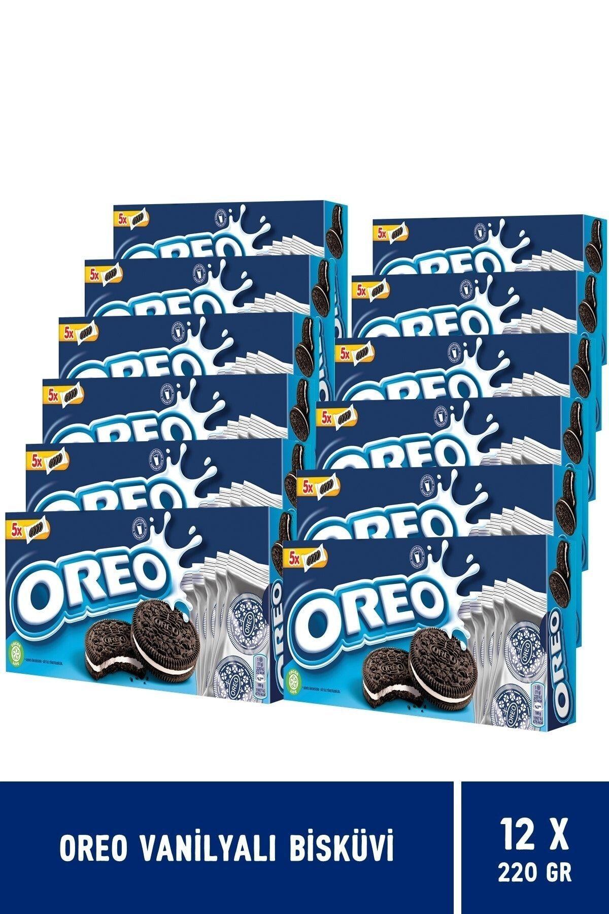 Oreo Vanilyalı Bisküvi 220 Gr - 12 Adet