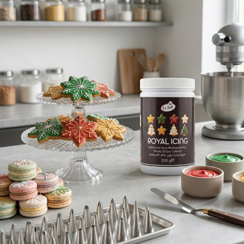 Royal Icing Siyah 200 GR – Hazır Kurabiye ve Pasta Süsleme Kreması