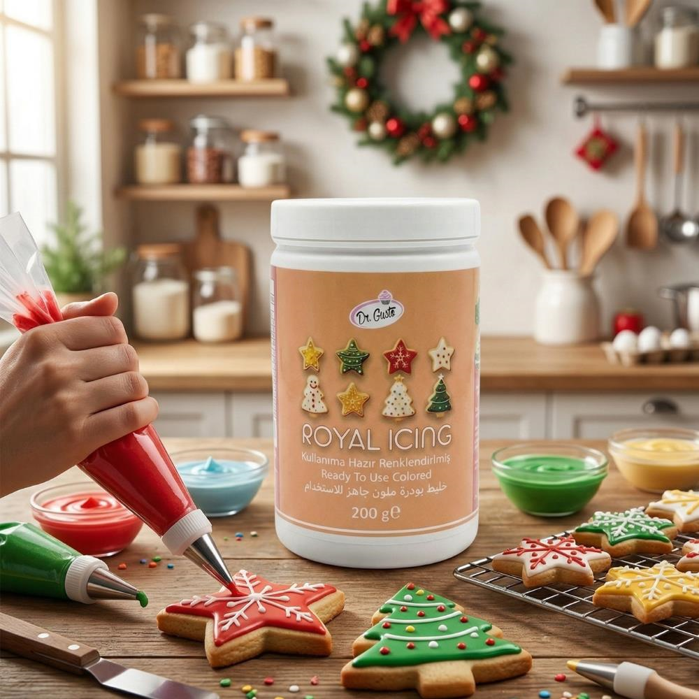 Royal Icing Turuncu 200 GR – Hazır Kurabiye ve Pasta Süsleme Kreması