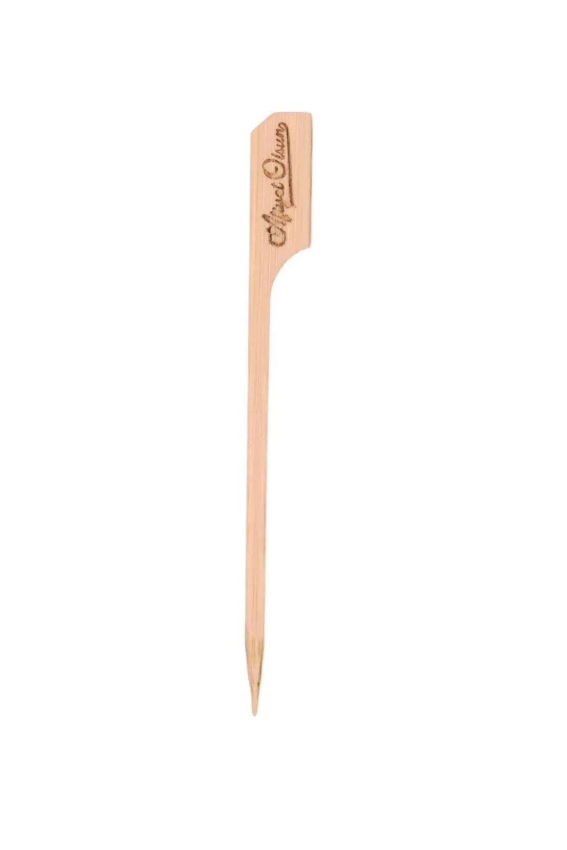 Yassı Çöp Şiş 9 cm – Ahşap Sunum Çubuğu 50 'Li