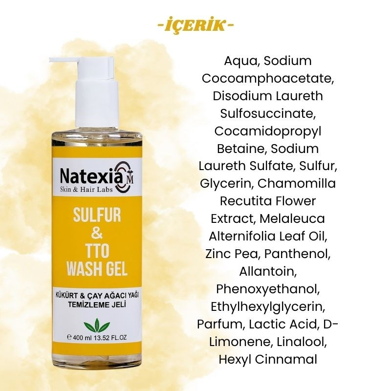 Natexia Scaderm Sulfur&TTO Wash Gel 400 ml