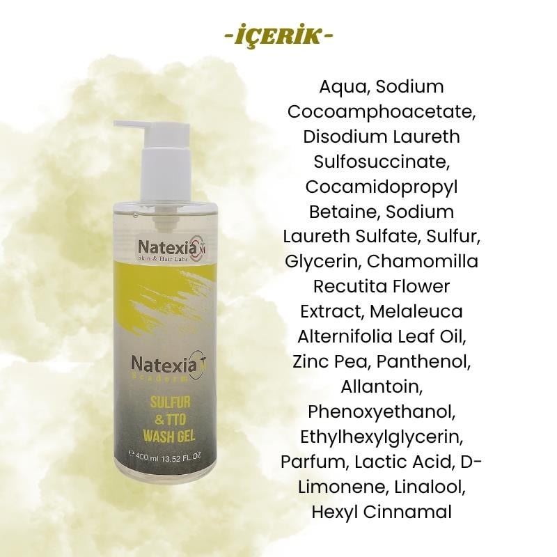 Natexia Scaderm Sulfur&TTO Wash Gel 400 ml