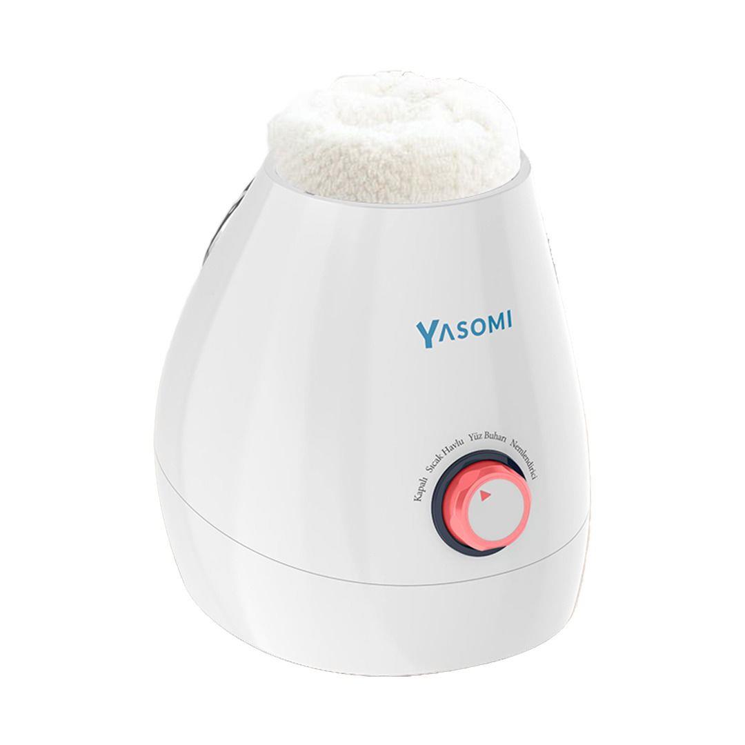 Yasomi NV8318 Aromaterapi 3ü1 arada Havlu Isıtıcı Cilt Nemlendirici ve Yüz Buharı Cihazı (Pembe)