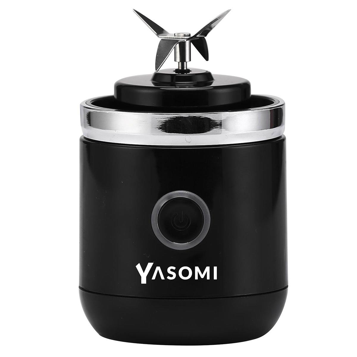 Yasomi Taşınabilir Kablosuz Şarjlı Cam Smoothie El Blenderi Siyah ( Türkiye Garantili)