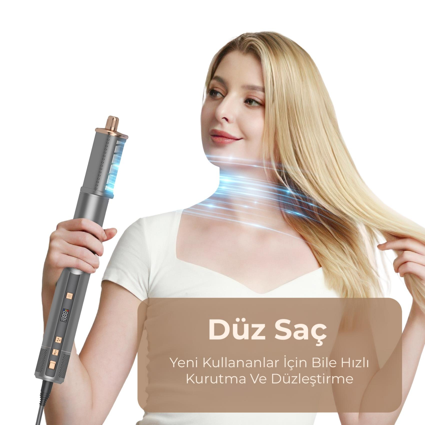 Yasomi Witero 8in1 Ultra Airwrap Multi-Styler Sıcak-Soğuk Hava Üflemeli Saç Şekillendirme Cihazı