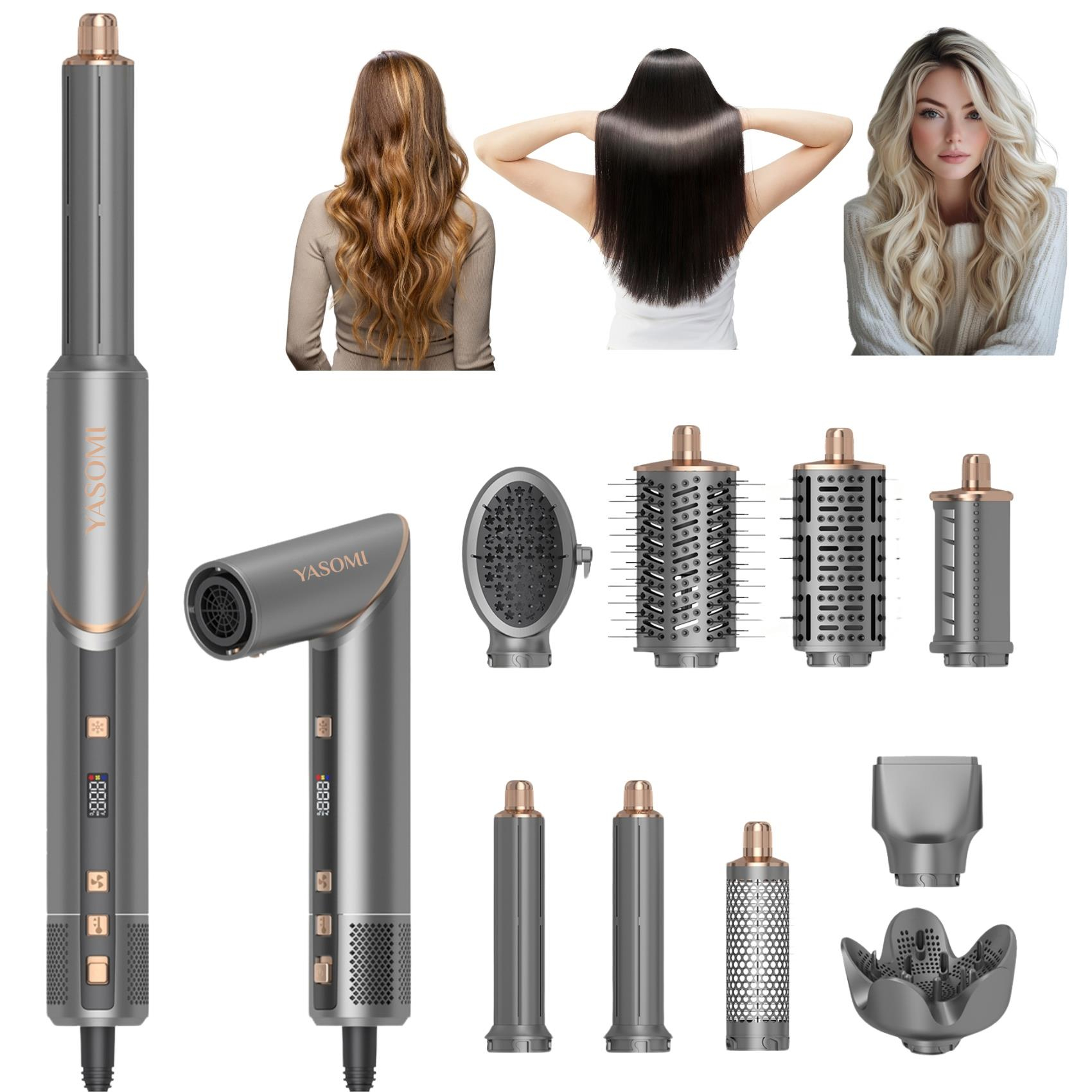 Yasomi Witero 8in1 Ultra Airwrap Multi-Styler Sıcak-Soğuk Hava Üflemeli Saç Şekillendirme Cihazı