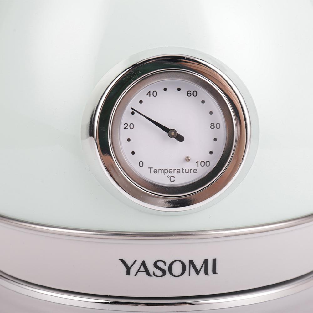 Yasomi YK-823NTSL Retro Wood Su Isıtıcı Kattle Mavi