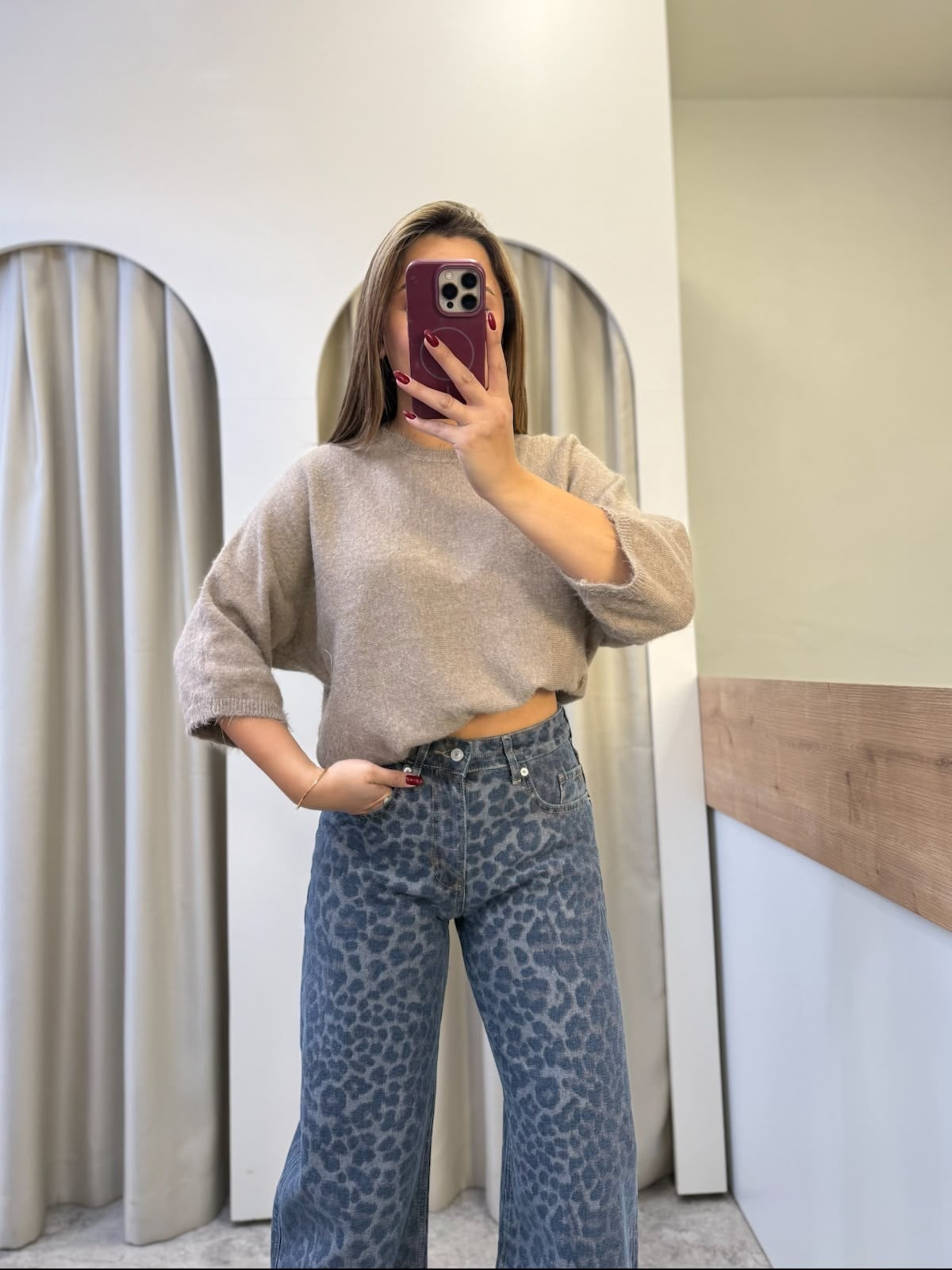 Era Vizon Peluş Dirsek Kol Kazak