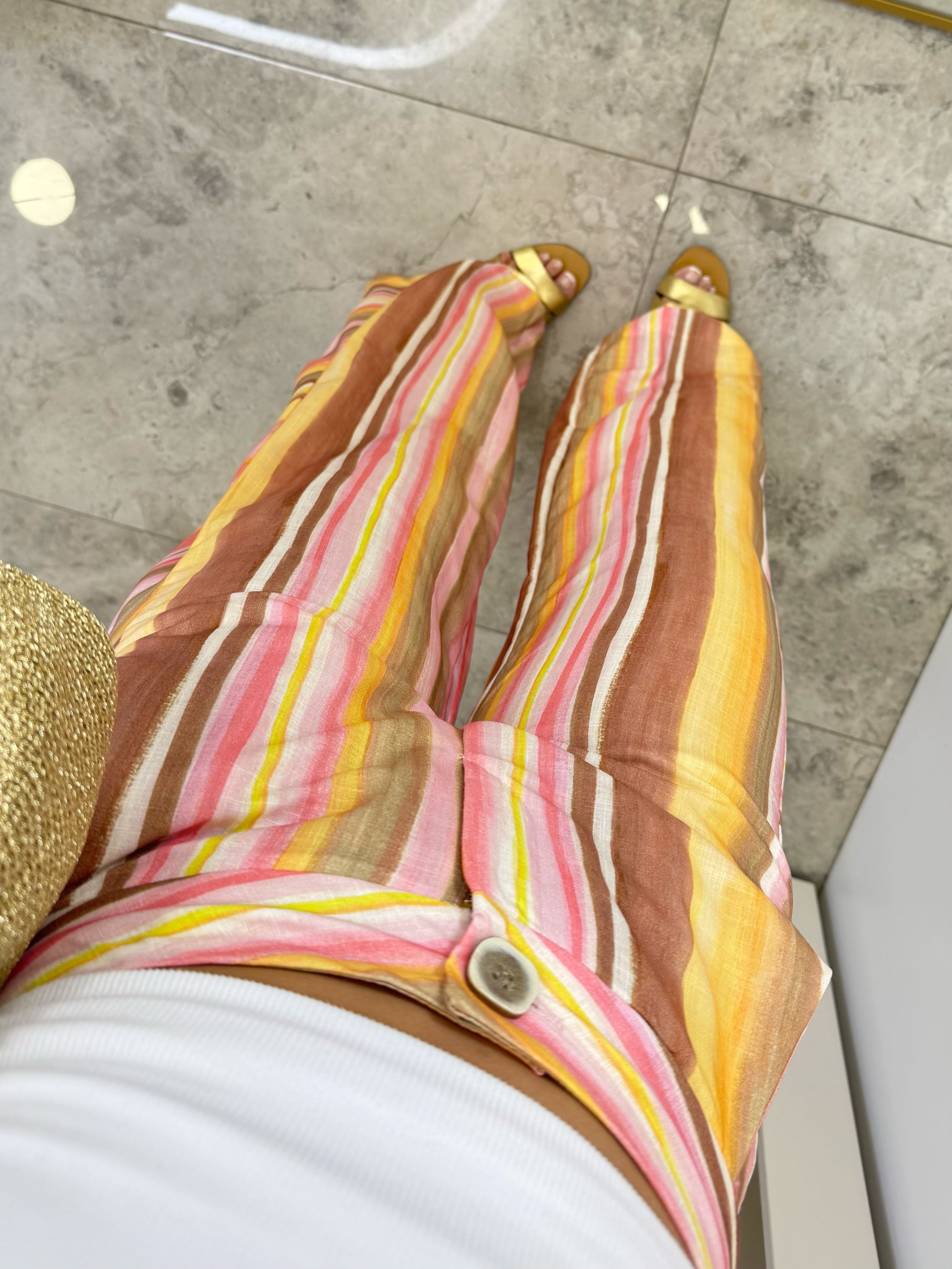 Glove Pembe Zr Model Çizgili Pantolon