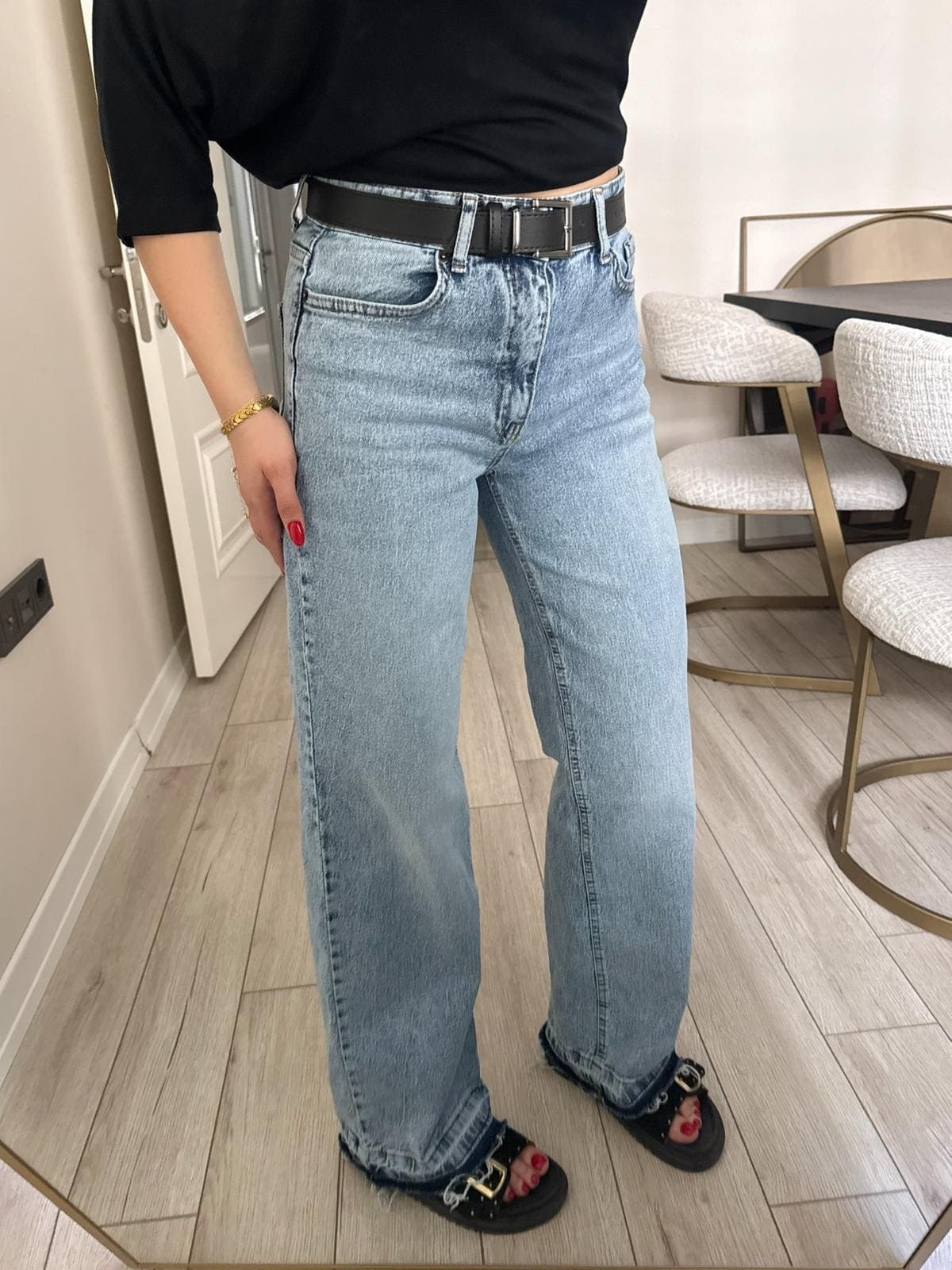 Mila Kemerli Likralı Marka Model Jean