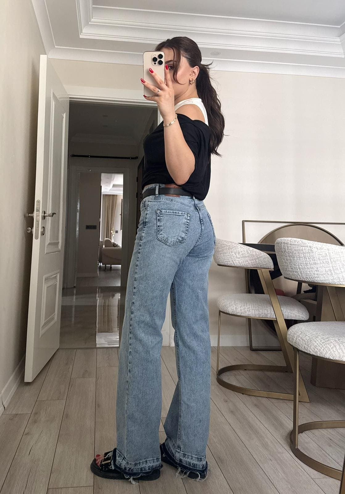 Mila Kemerli Likralı Marka Model Jean