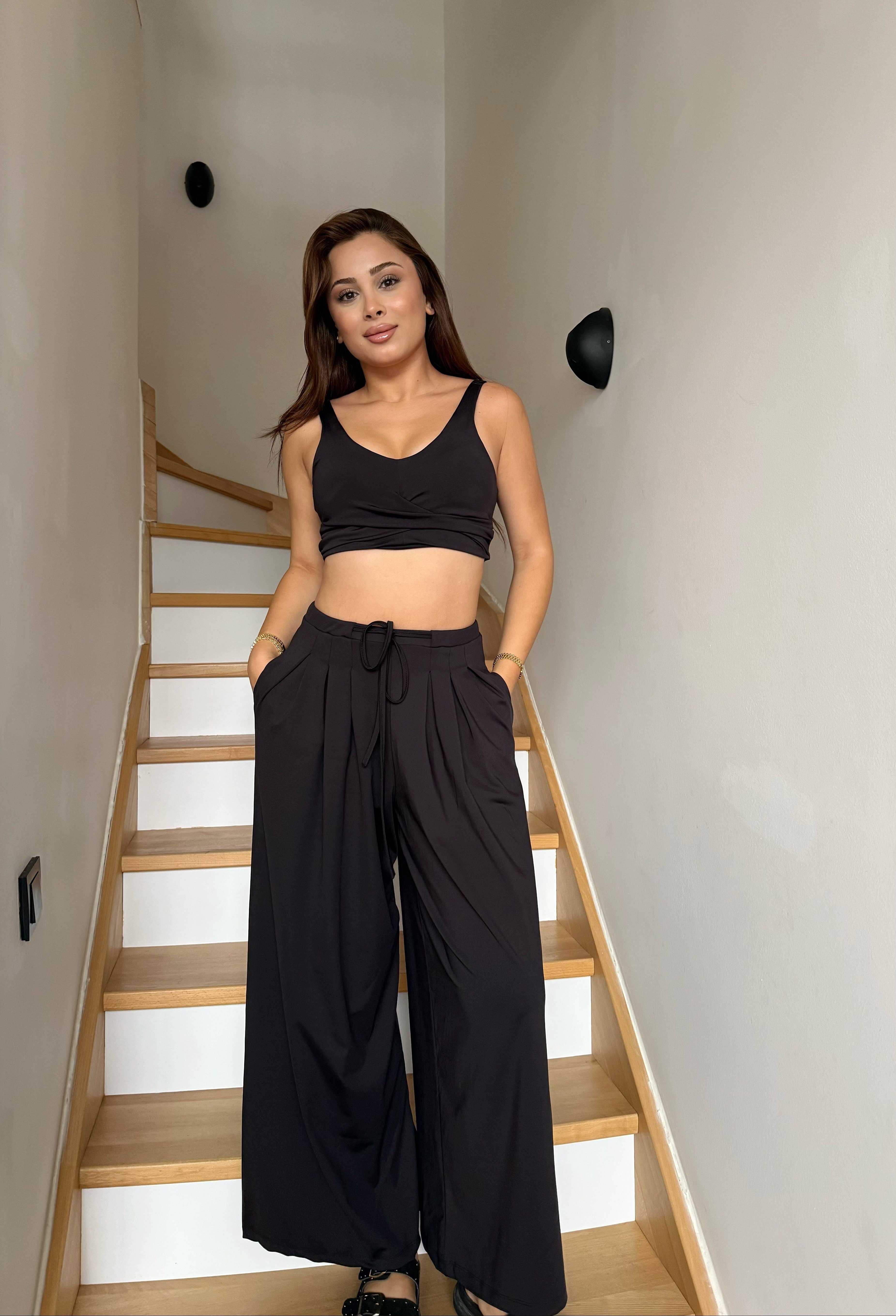 Molane Siyah Oysh Modal Spor Takım