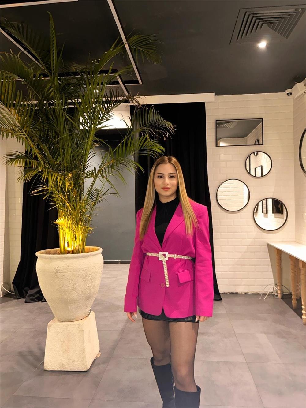 Orijinal marka pl&br blazer ceket-PEMBE