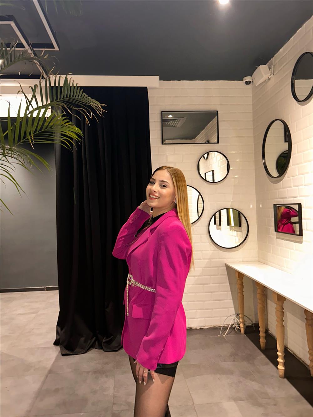 Orijinal marka pl&br blazer ceket-PEMBE