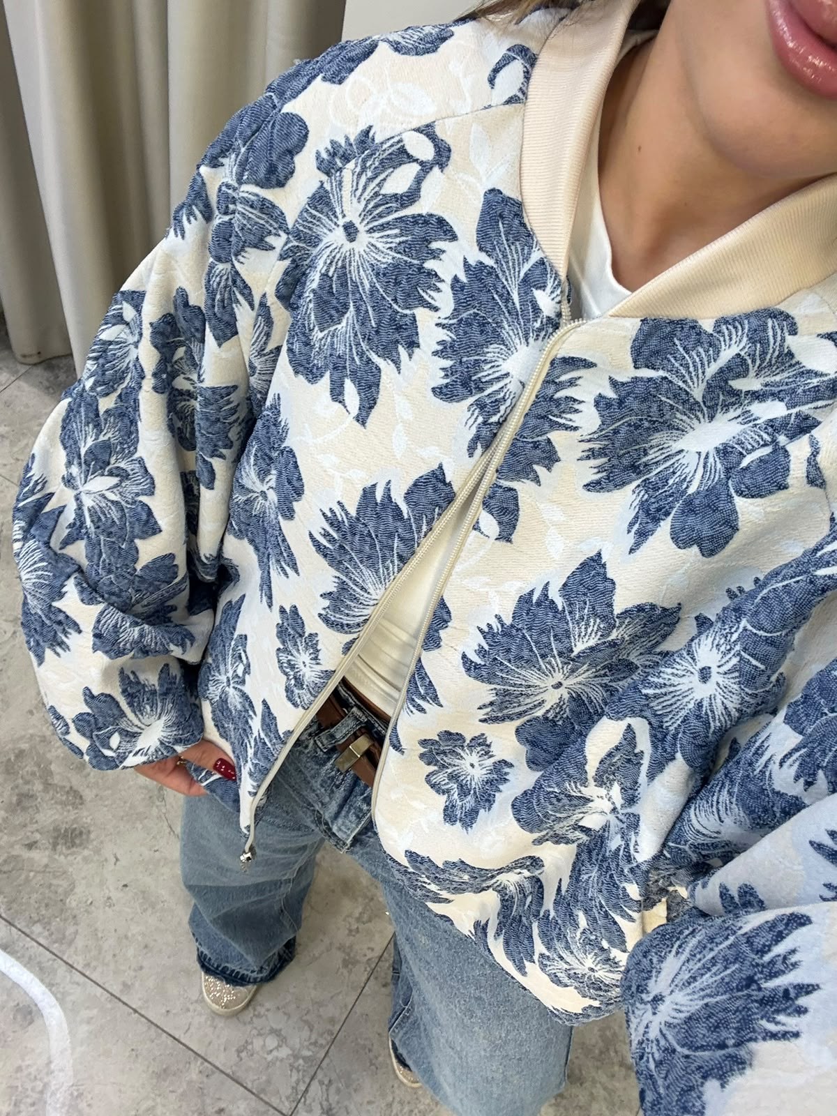 Petal Lacivert Astarlı Pinterest Ceket