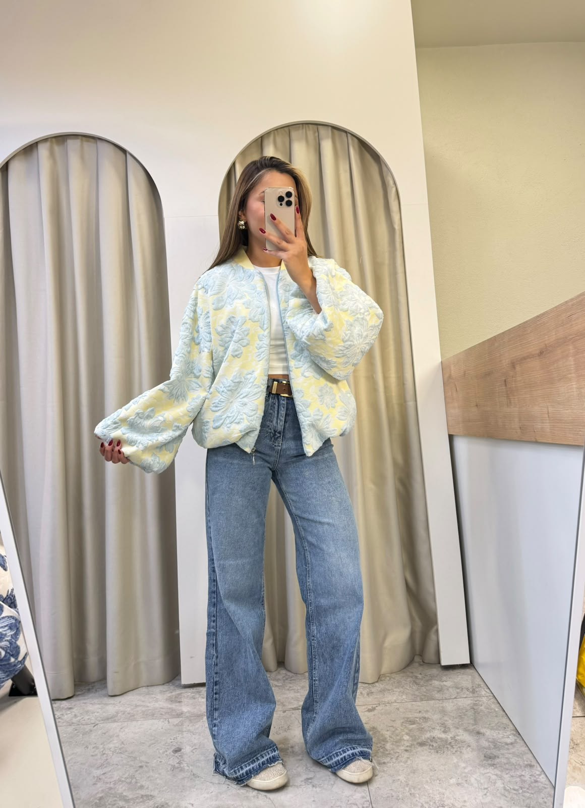 Petal Mavi Astarlı Pinterest Ceket 