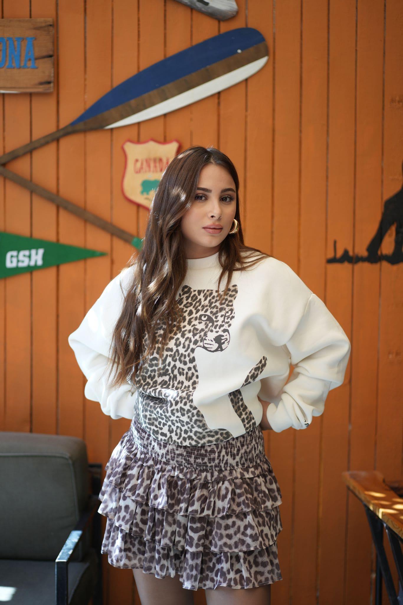 Quzu Leopar Katlı Etek