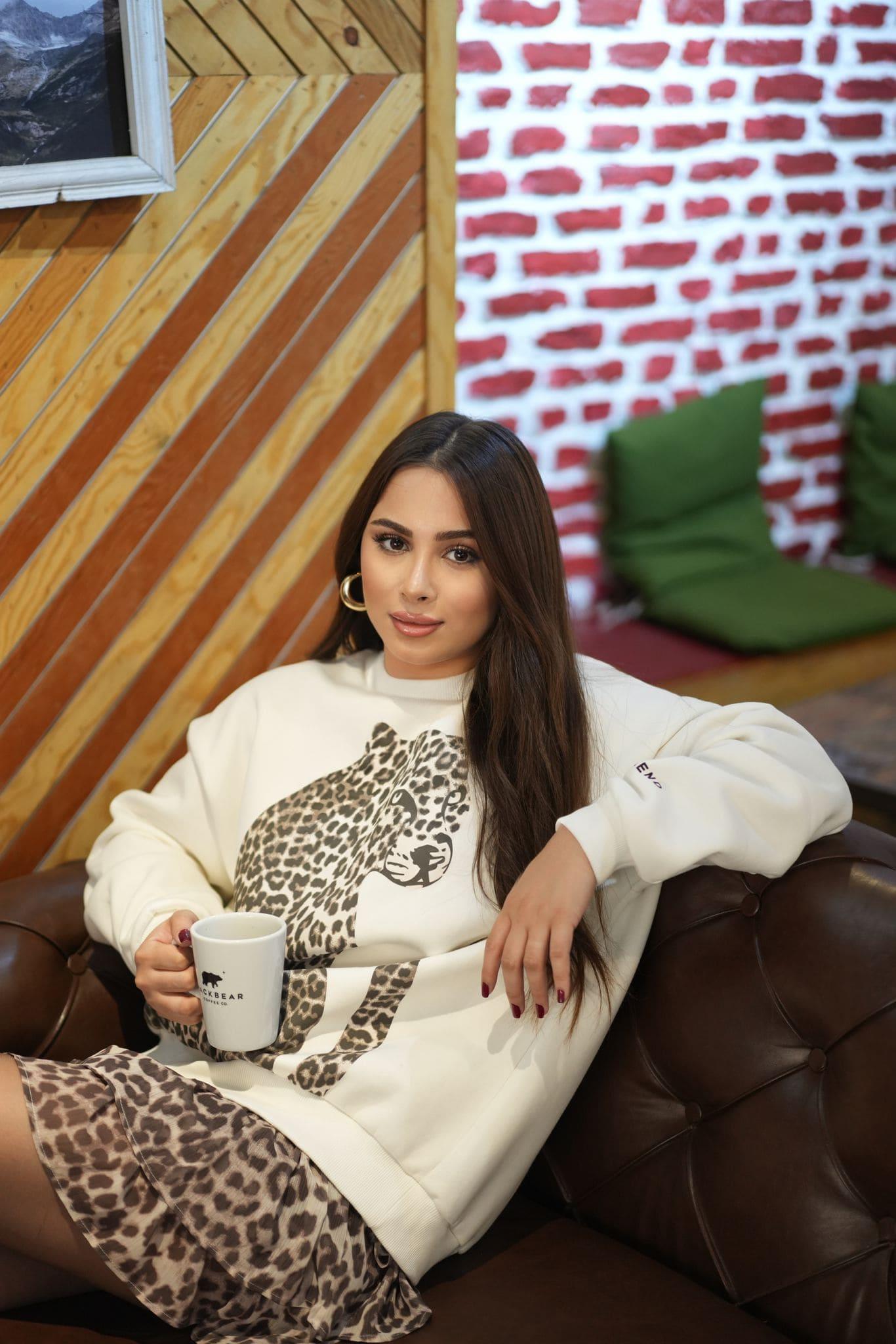 Quzu Leopar Katlı Etek