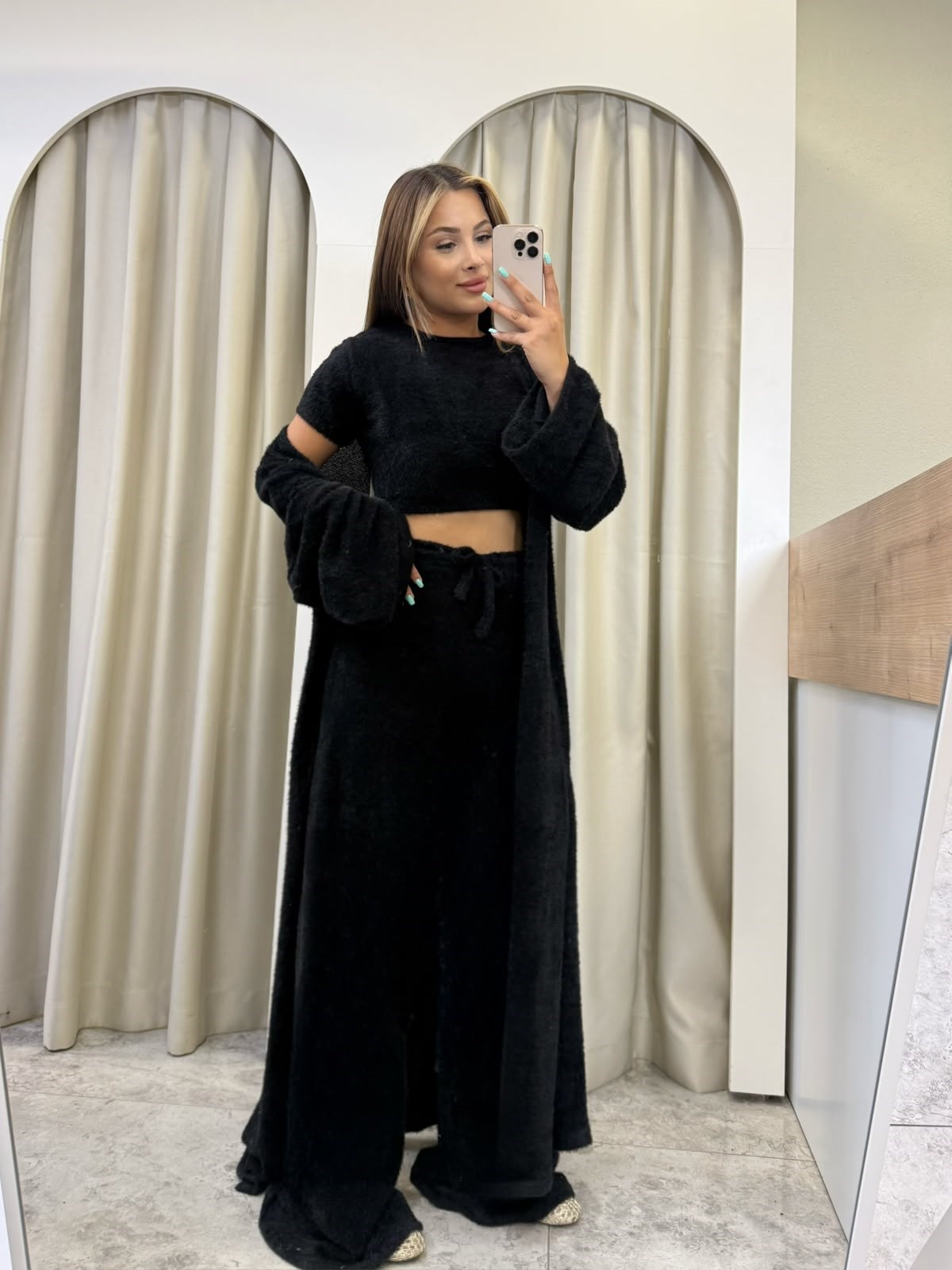 Rocco Siyah Yumuşak Dokulu 3'lü Takım