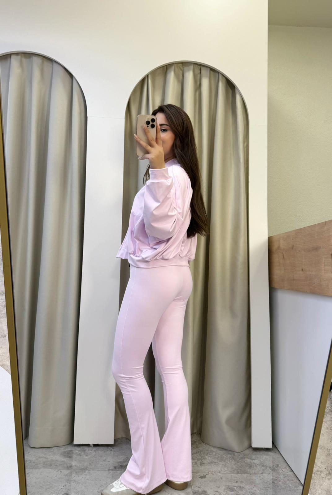 Sacha İspanyol Tayt Ceket Takım Pembe