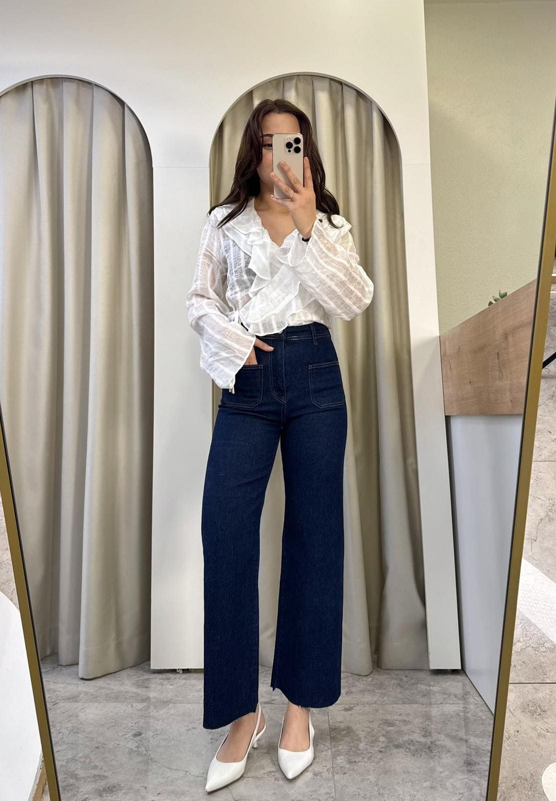 Selfy İndigo Çift Cepli ZR Jean 