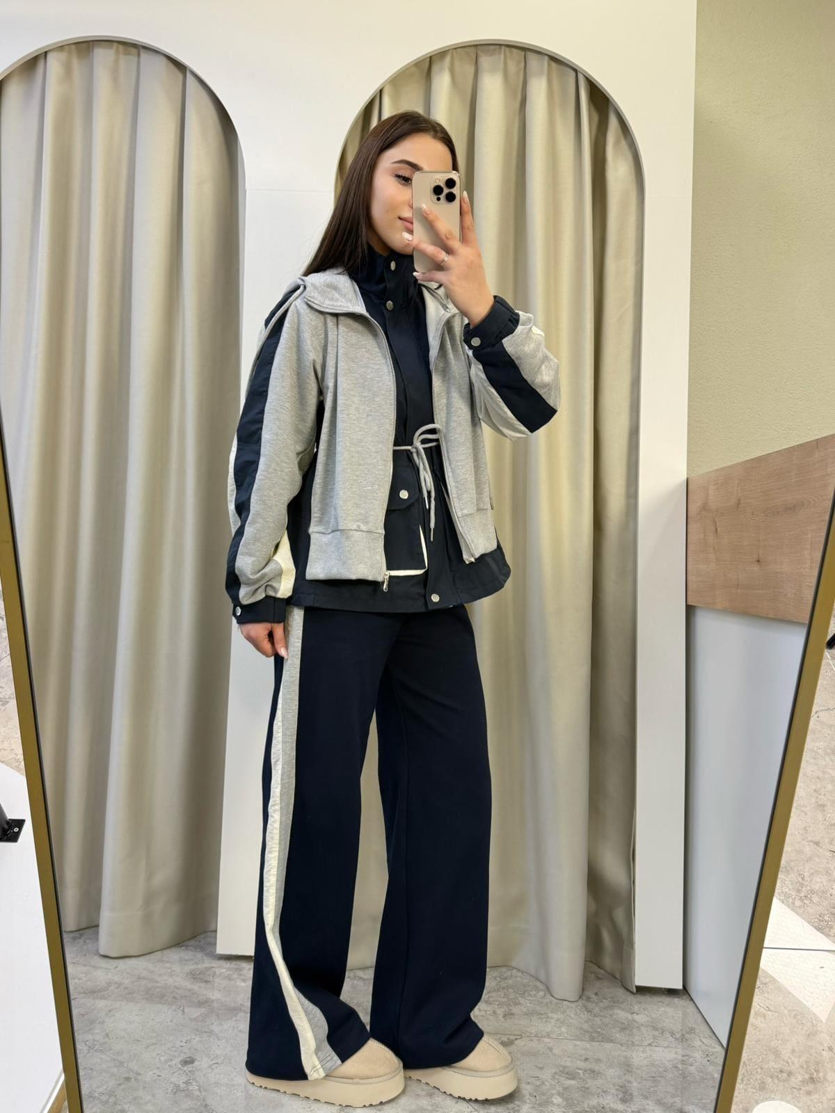 Twst Model Garnili Takım Gri