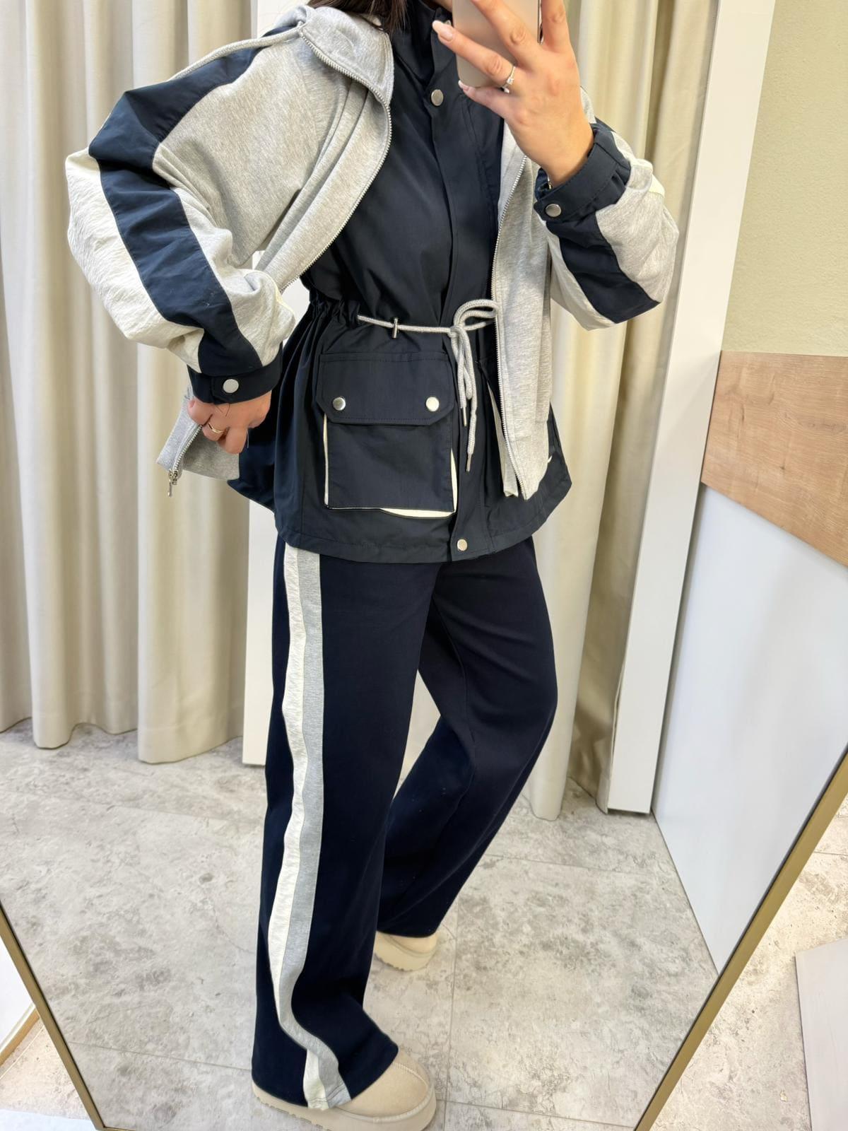 Twst Model Garnili Takım Gri