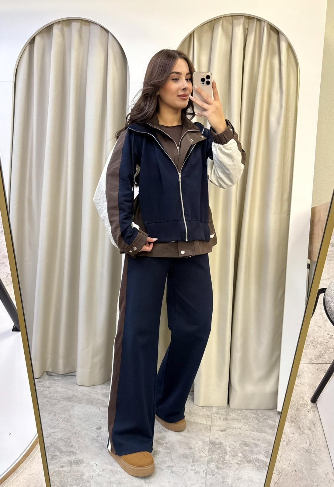 Twst Model Garnili Takım Kahve