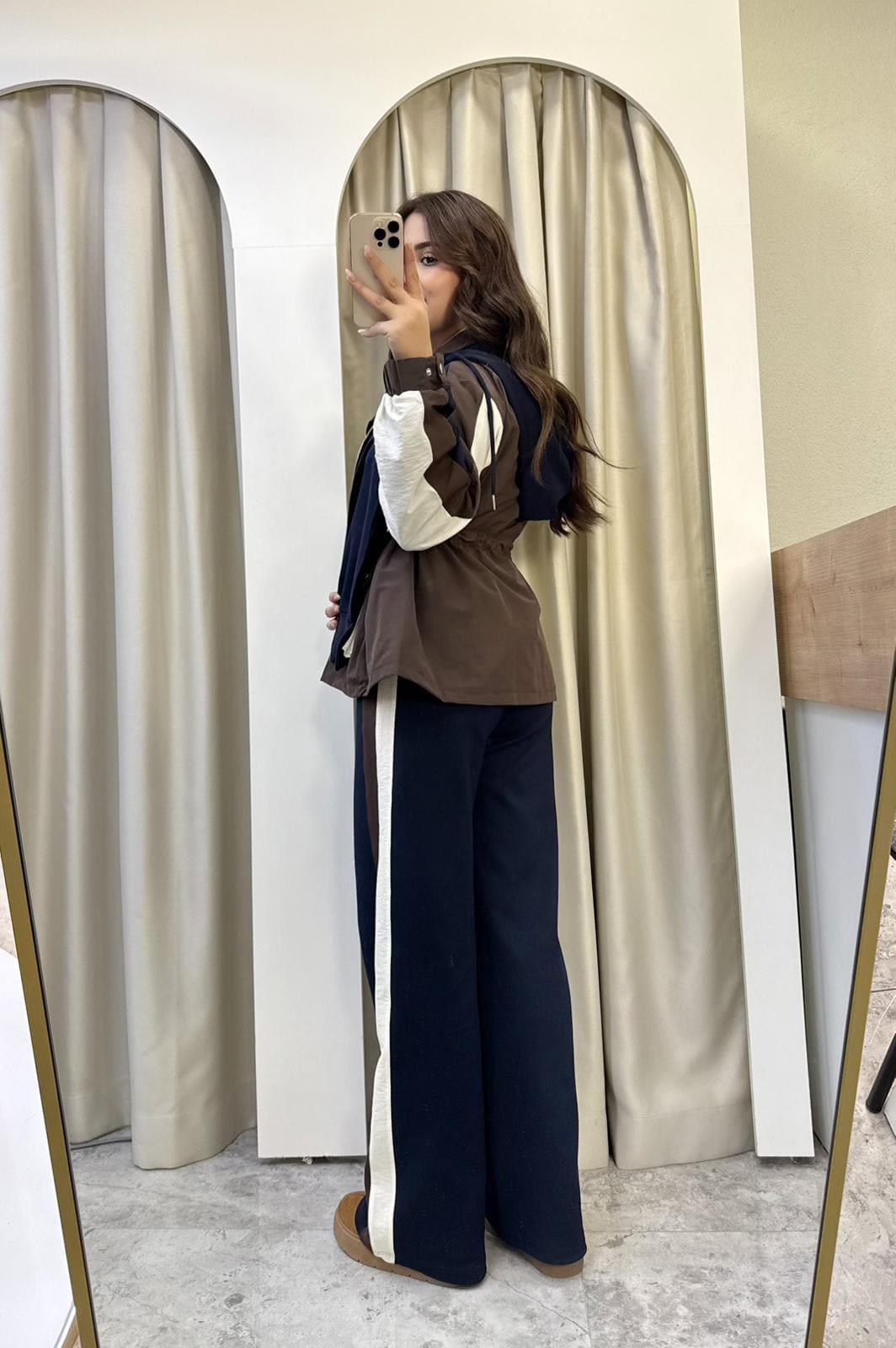 Twst Model Garnili Takım Kahve