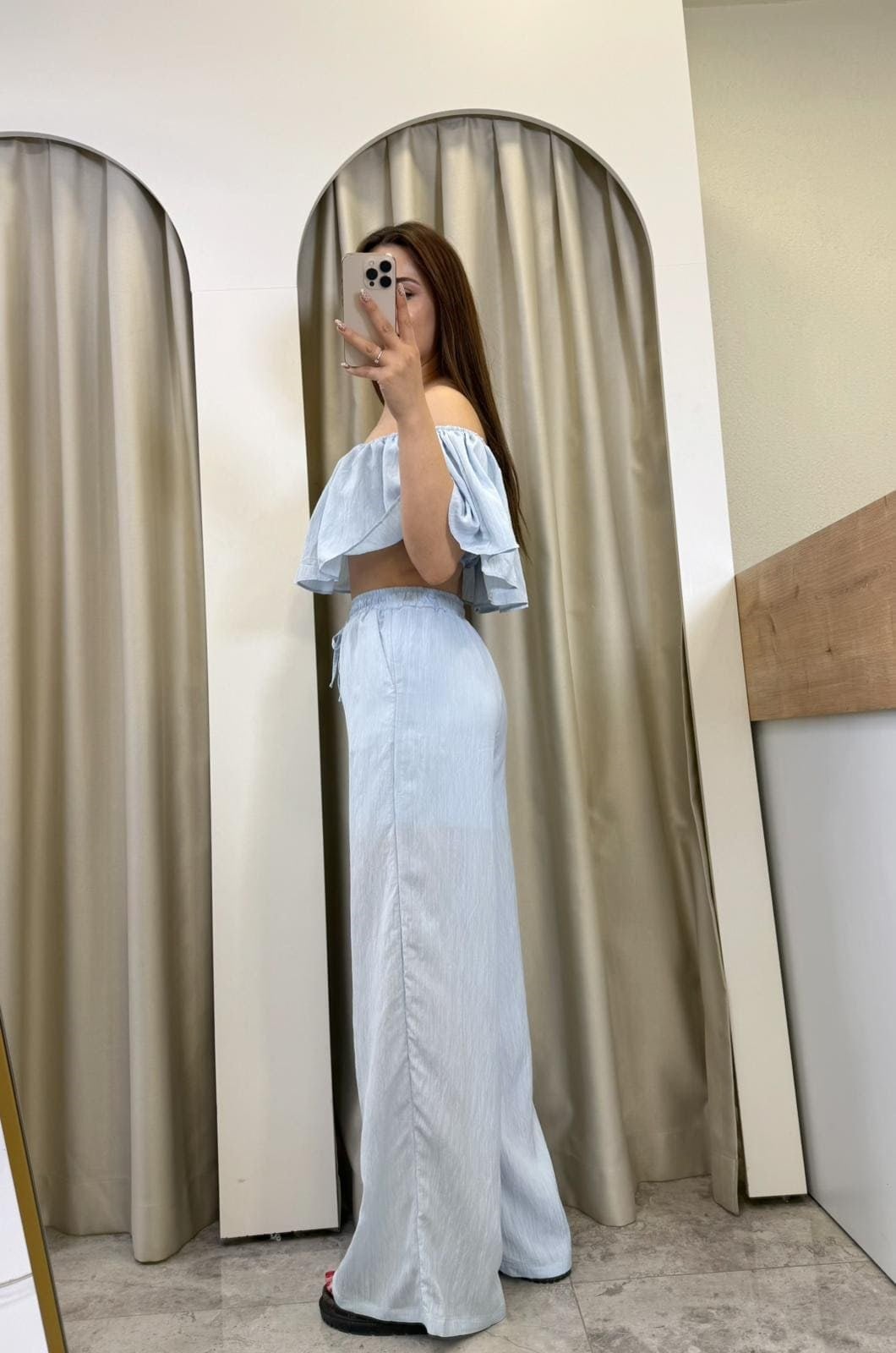 Vanessa Bebe Mavi Fırfırlı Takım