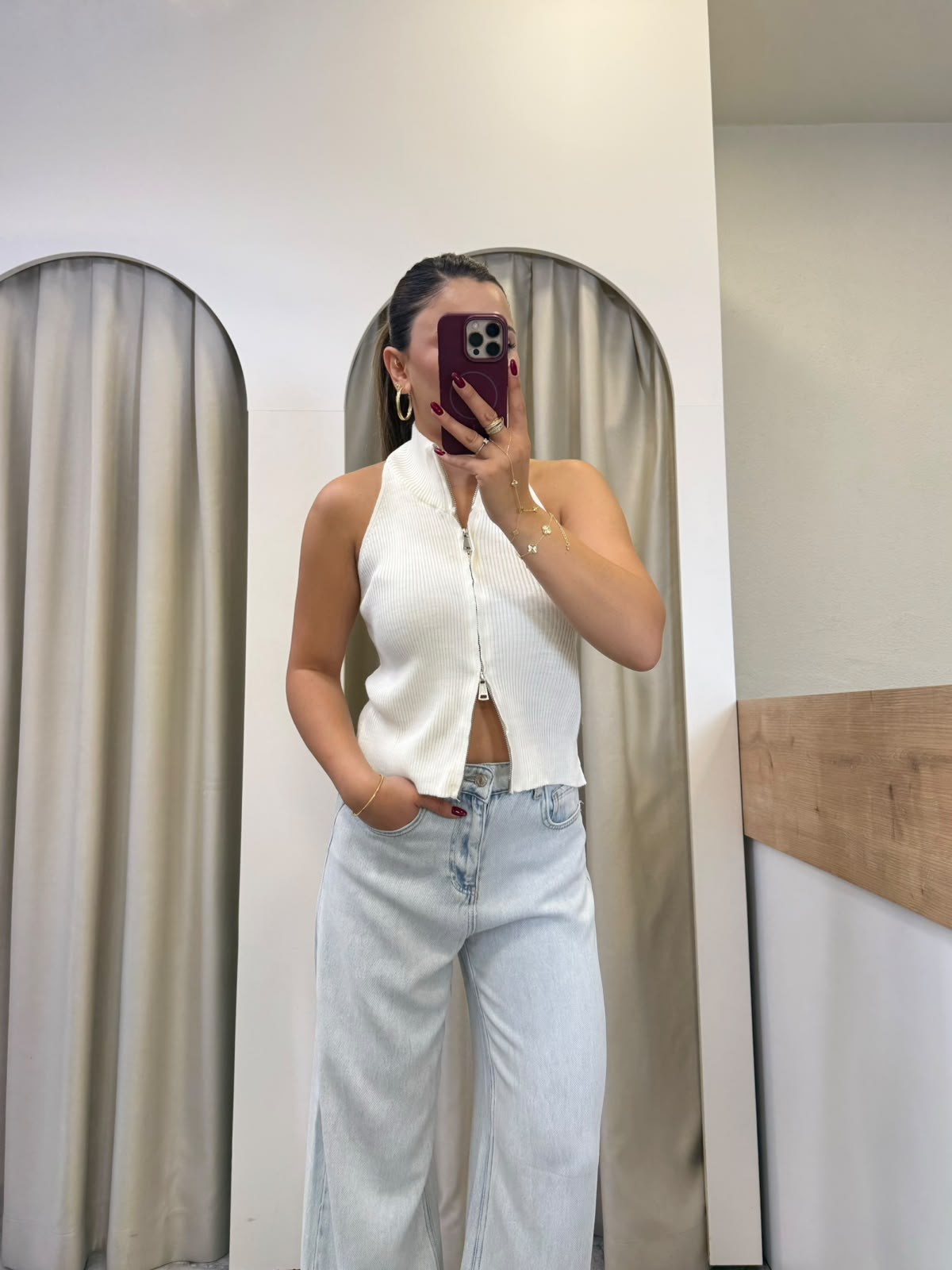 Vex Ekru Triko Bolero Takım