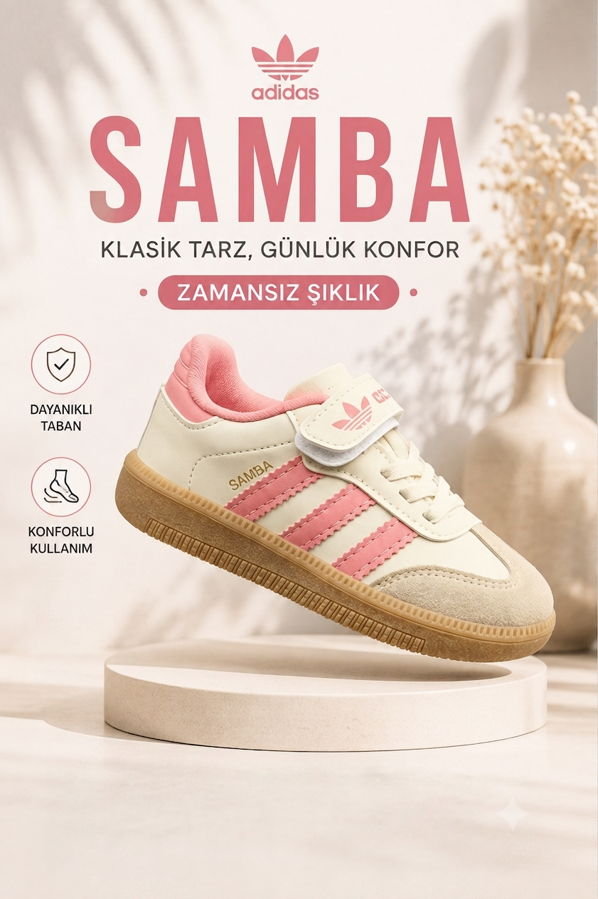 Adidas Samba Çocuk Günlük Spor Ayakkabı-Pembe