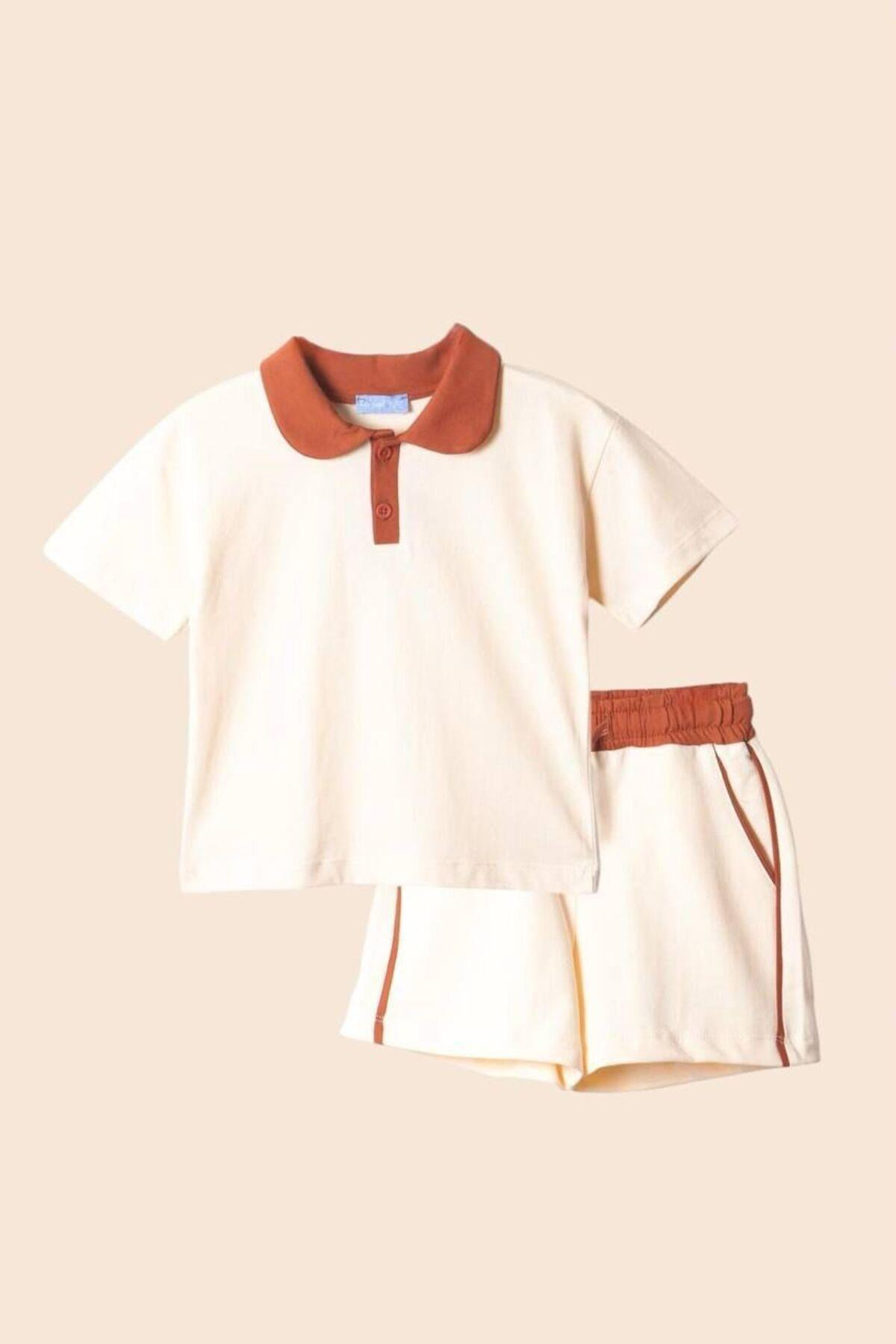 La'ciel Paris Polo Yaka Tshirt ve Şortlu Erkek Çocuk Takım (2-7 Yaş)