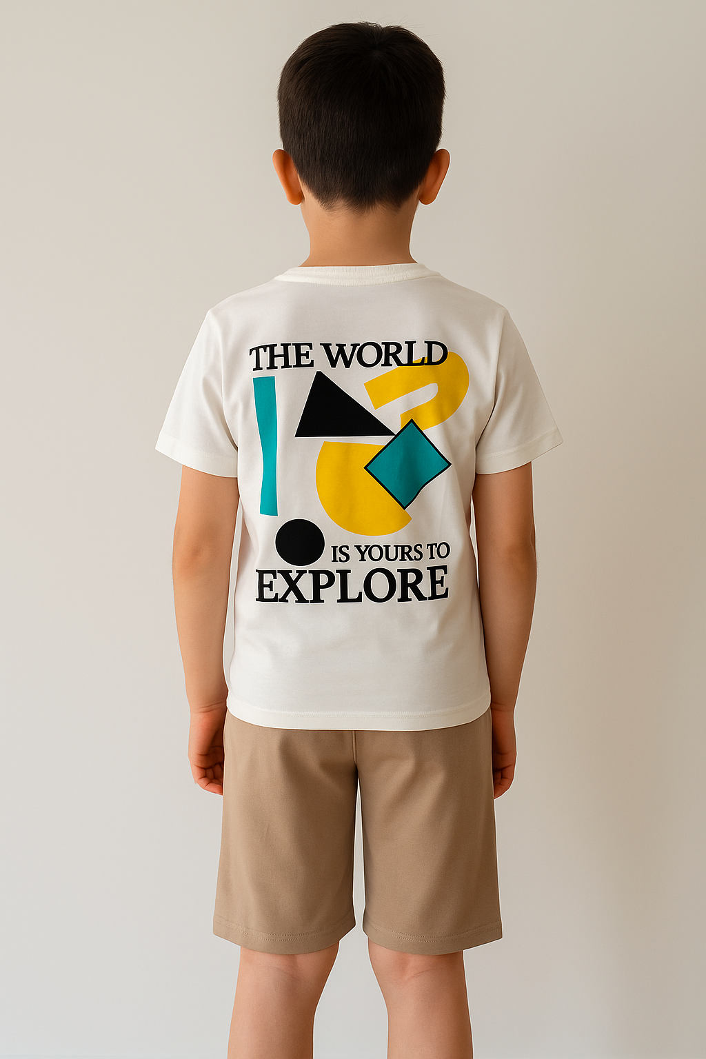Soliday Yazı Detaylı Tshirt ve Şortlu Alt Üst Erkek Çocuk Takım