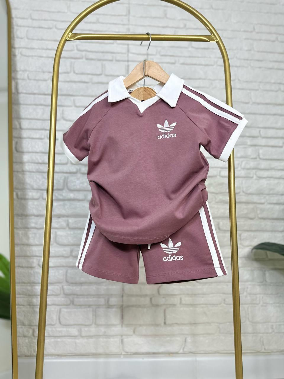Yazı Detaylı Polo Yaka Tshirt ve Şort Alt Üst Erkek Çocuk Takım Antrasit