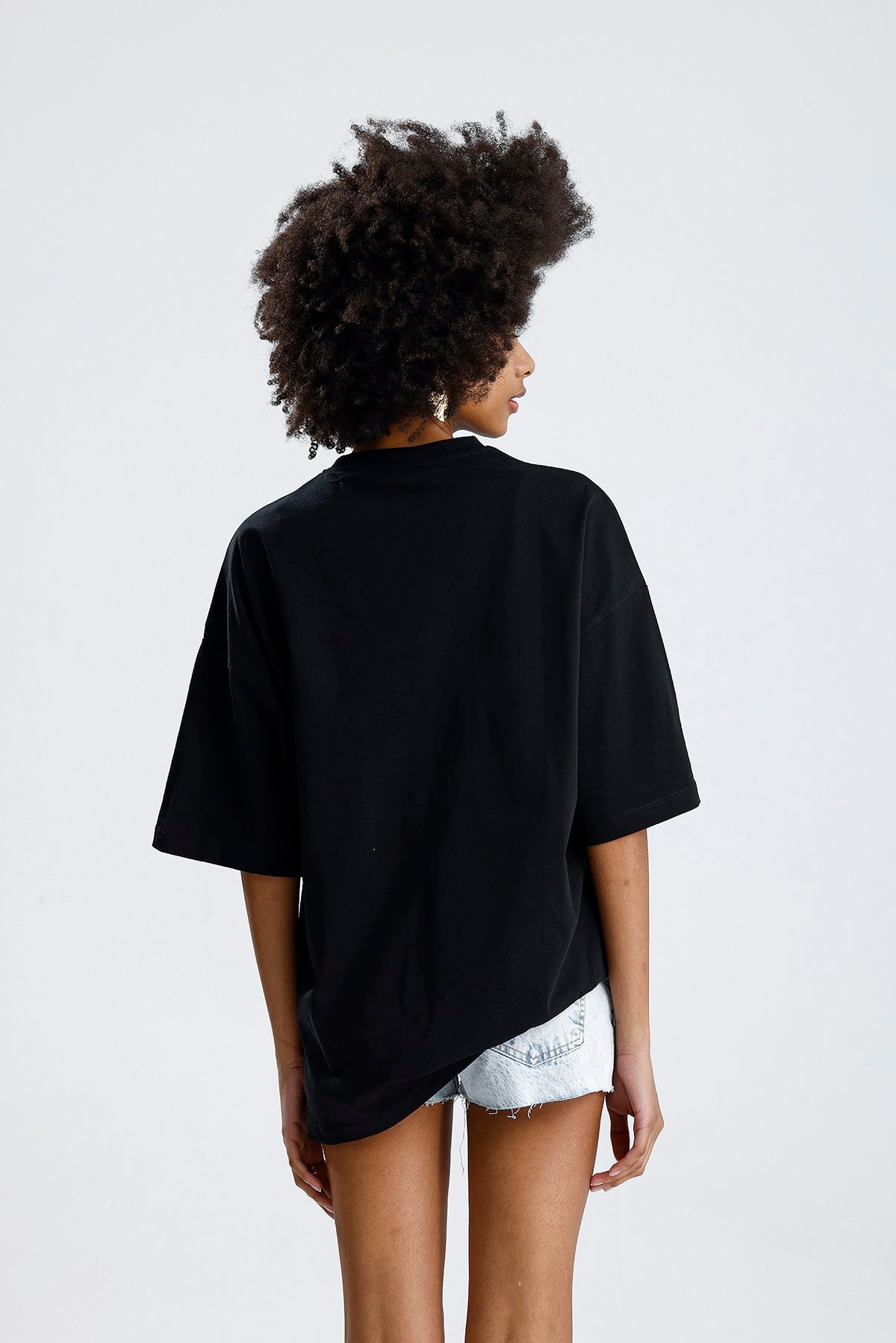 Siyah Oversize Kısa Kol Tshirt