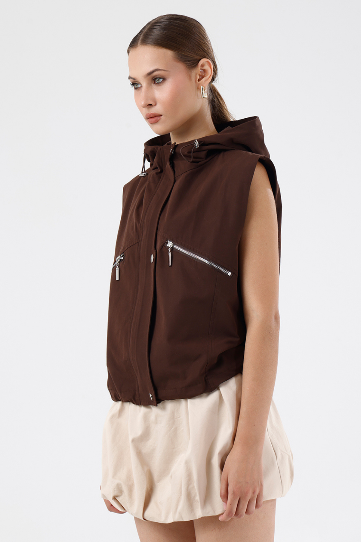Estella Kahverengi Trenç Yelek