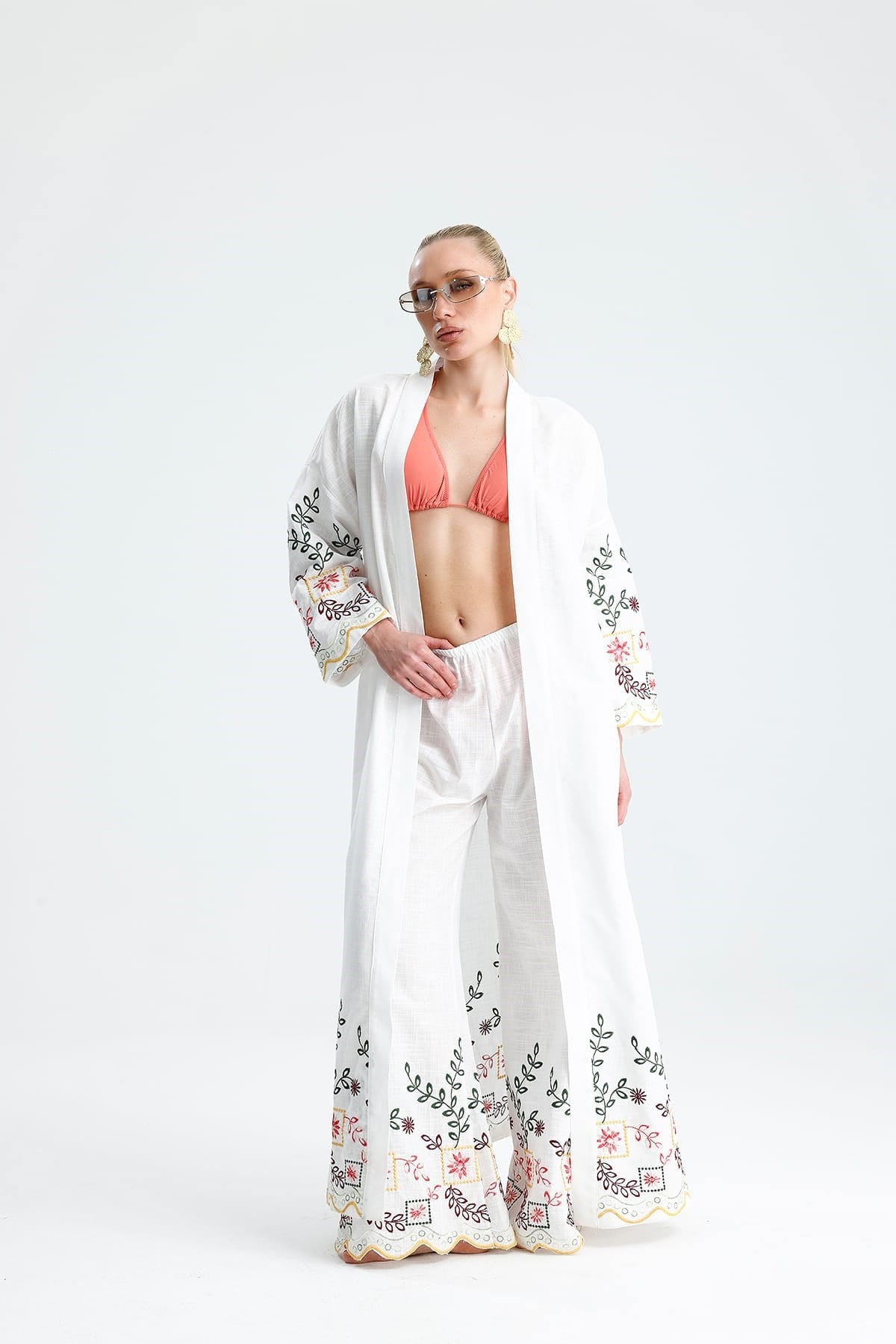 PANNA Uzun Nakışlı Kimono