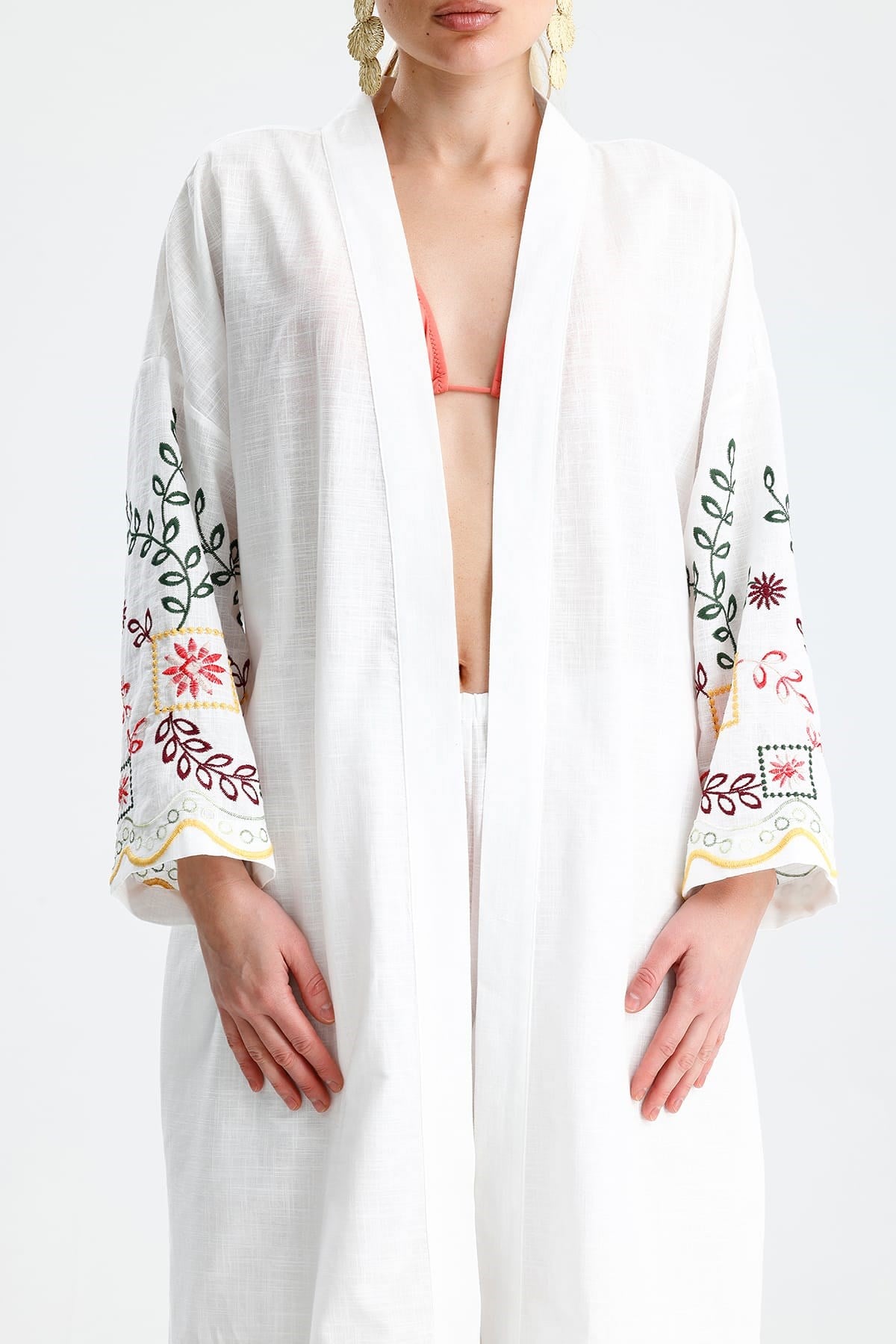 PANNA Uzun Nakışlı Kimono