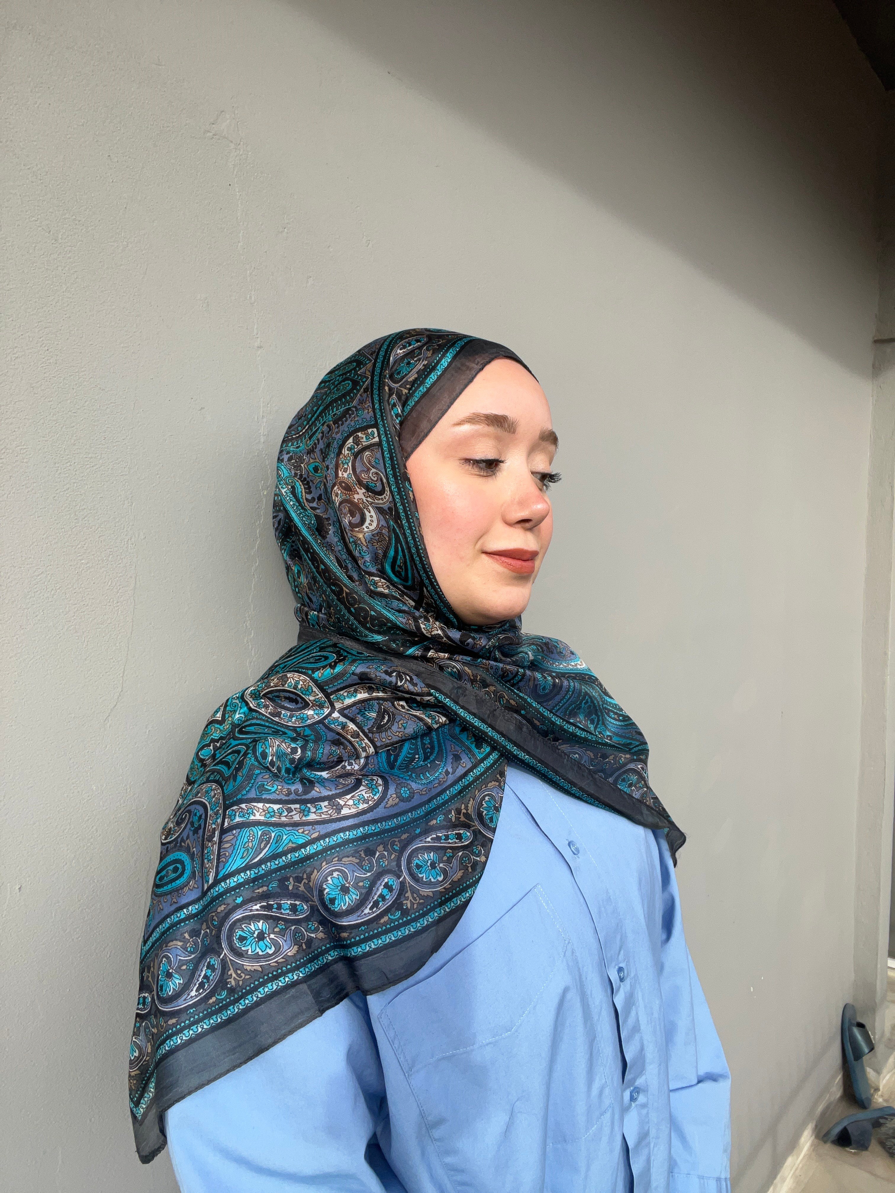 Akasya Desen Şal & Fular (Çift Taraflı) - Tabiat Serisi