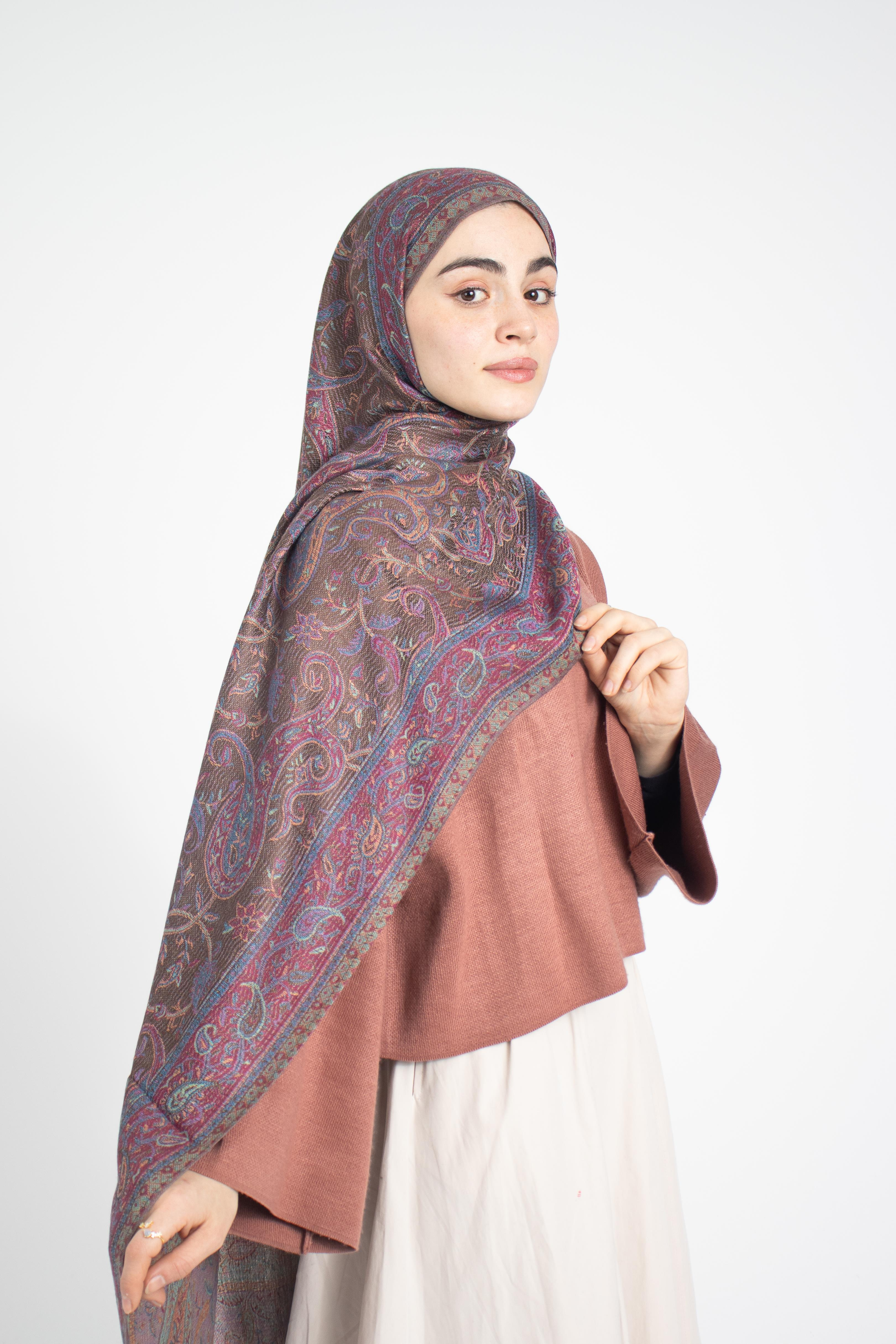 Cashmere Collection - Brown / Dokuma Kaşmir Şal