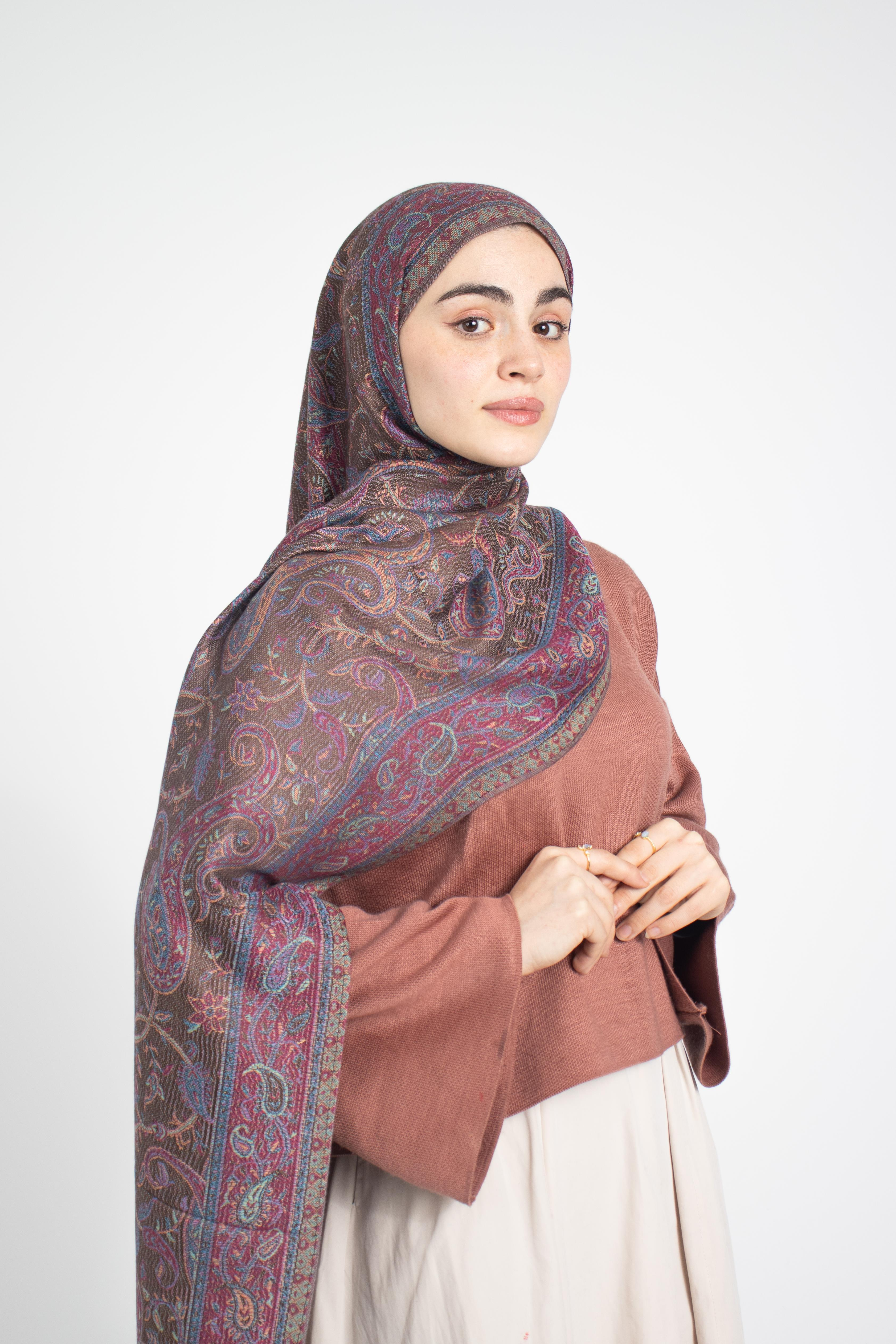 Cashmere Collection - Brown / Dokuma Kaşmir Şal