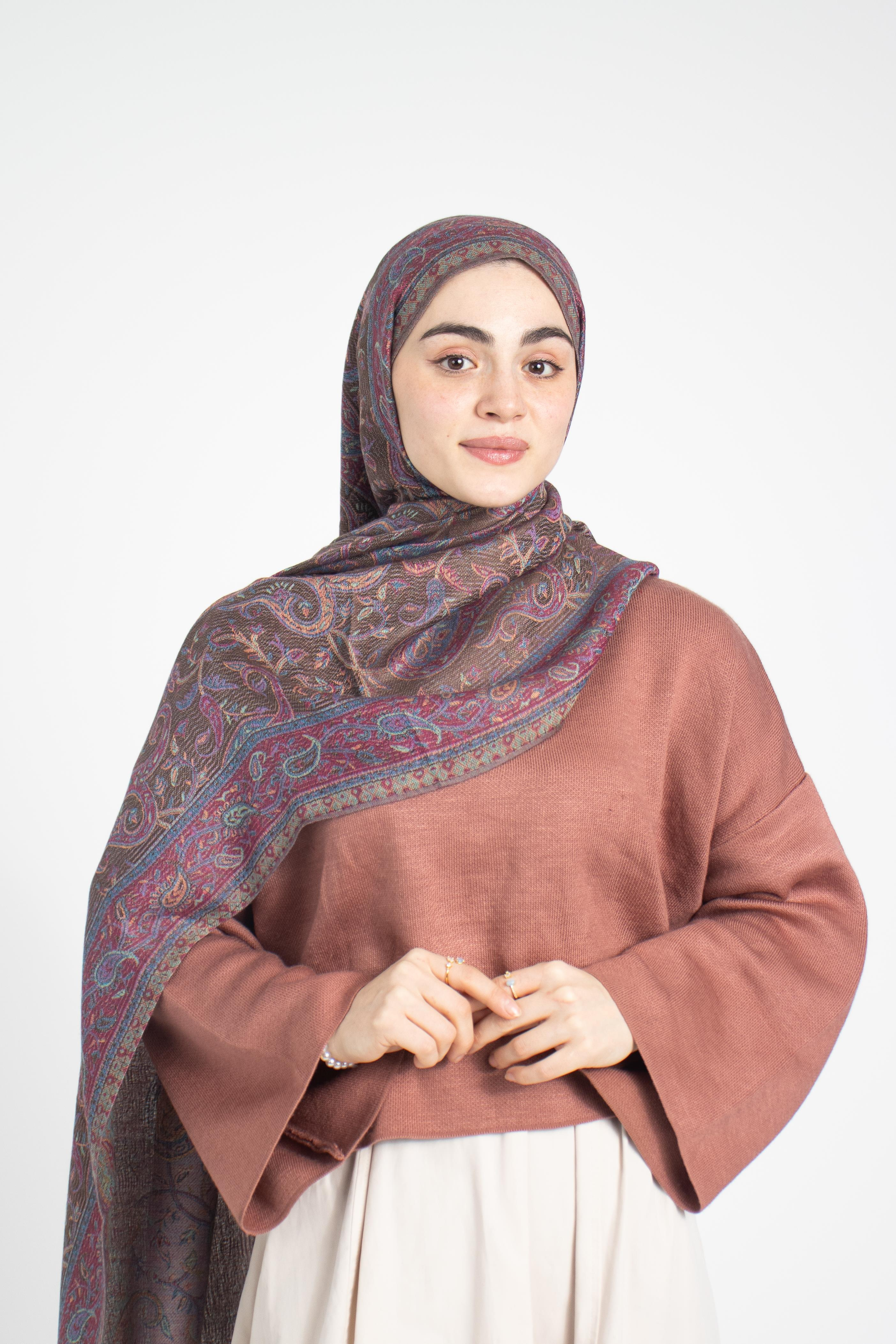 Cashmere Collection - Brown / Dokuma Kaşmir Şal