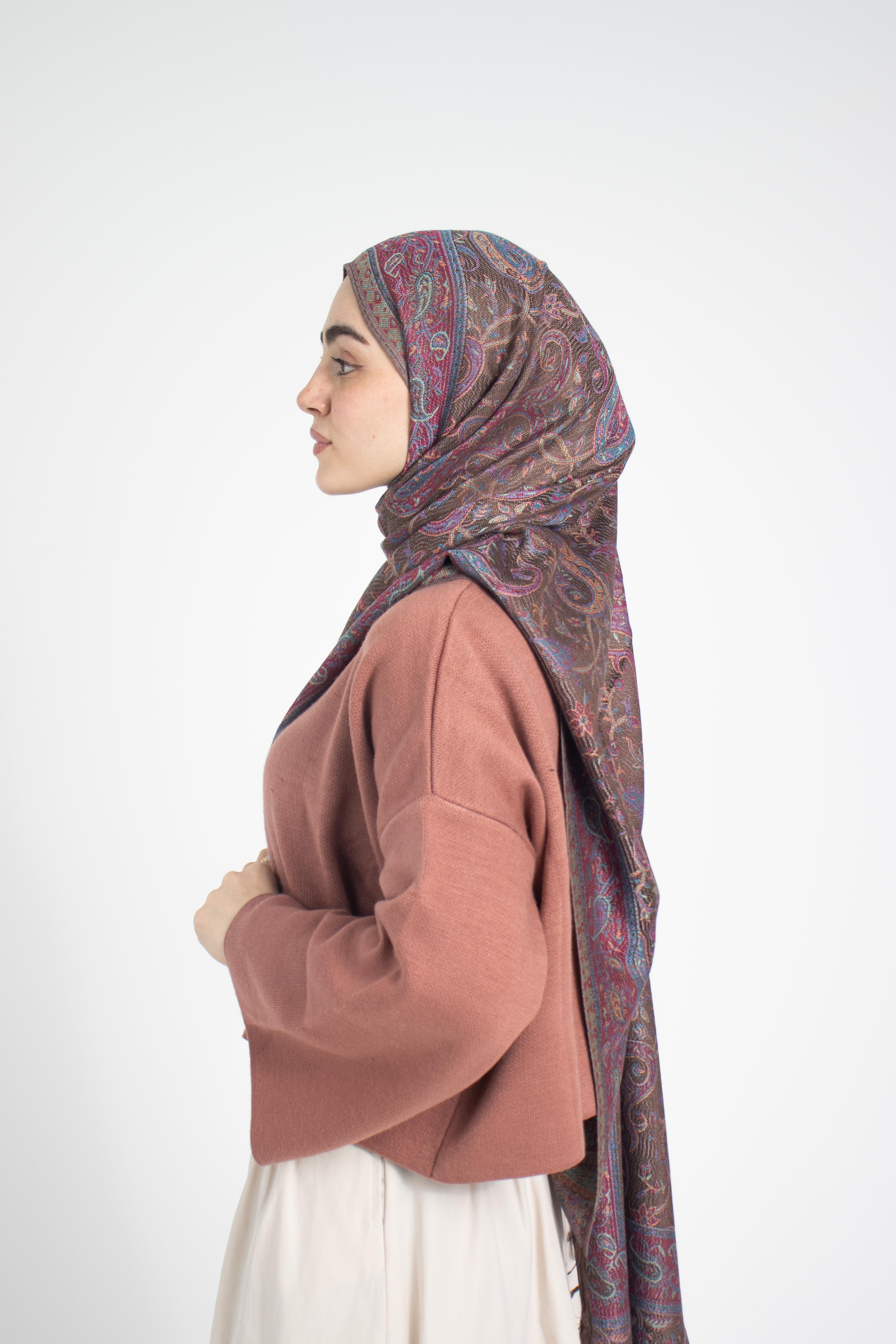 Cashmere Collection - Brown / Dokuma Kaşmir Şal