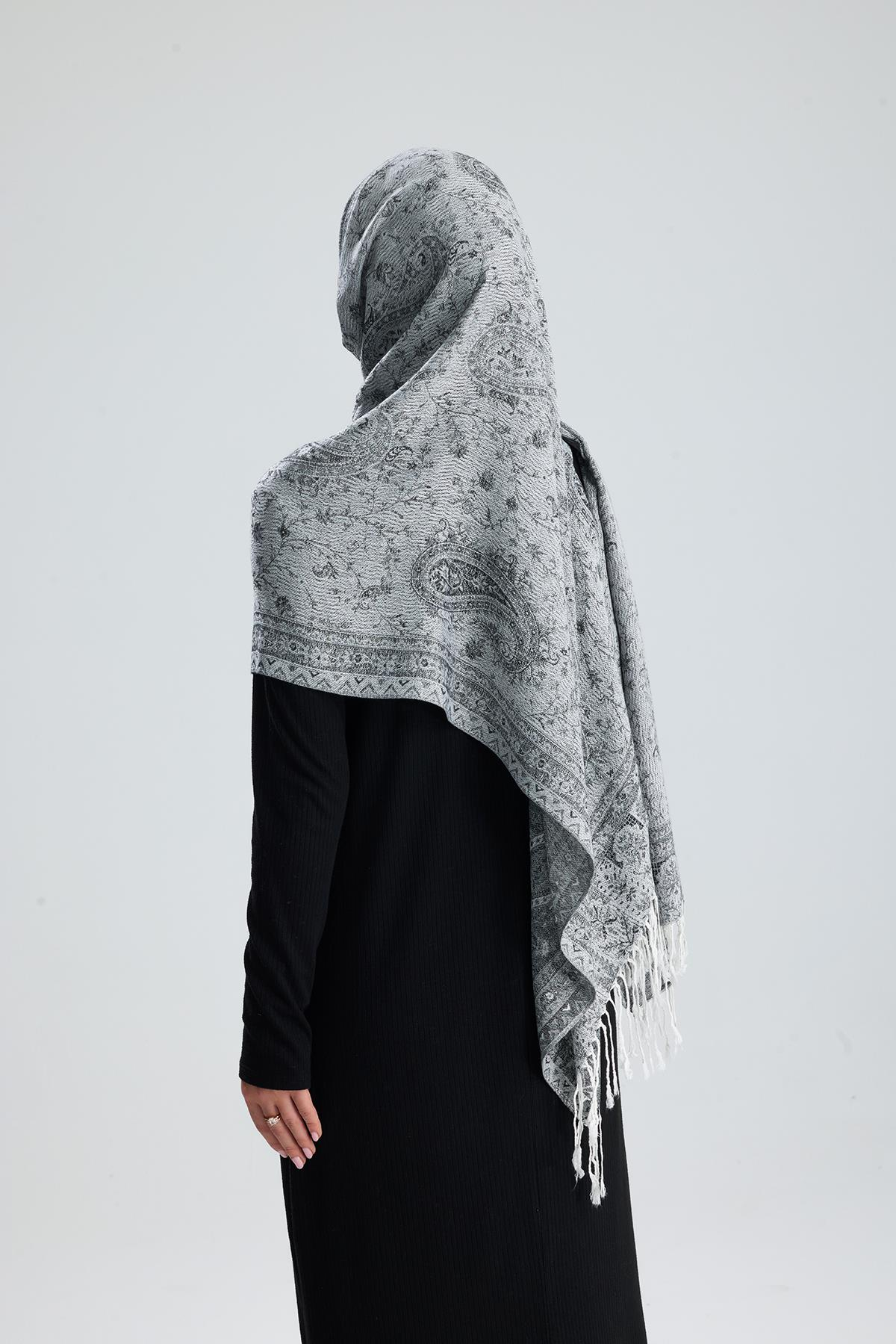 Cashmere Collection - Classic Ivory / Dokuma Kaşmir Şal (Yeni Sezon)