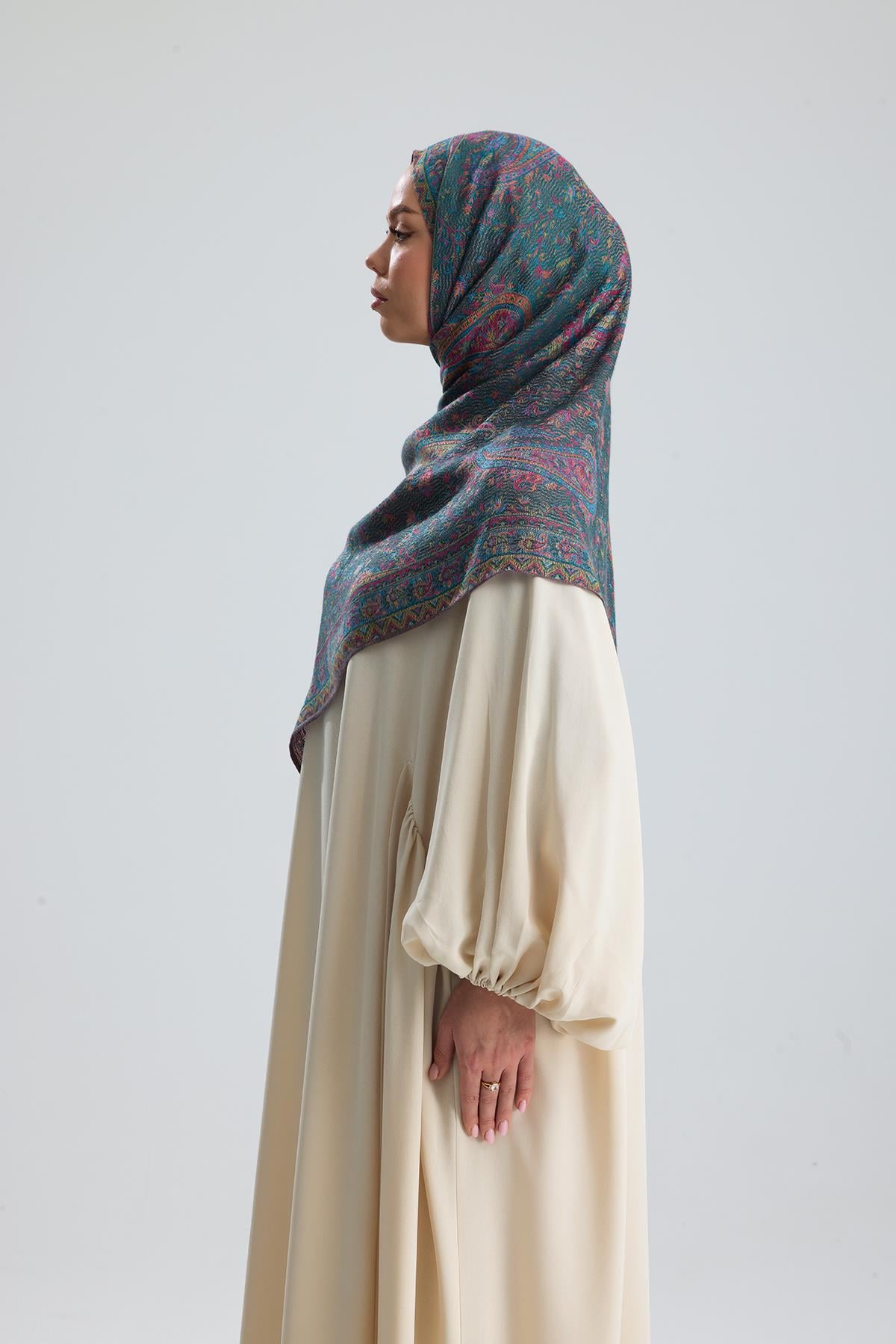 Cashmere Collection - Dark Olive / Dokuma Kaşmir Şal (Yeni Sezon)