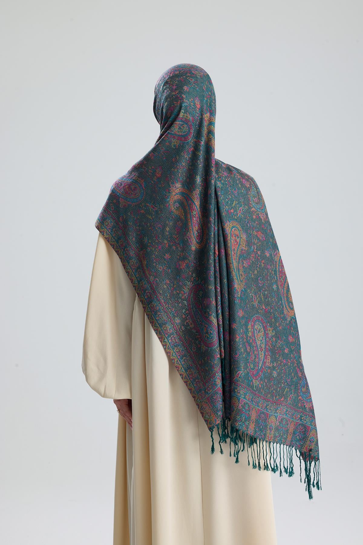 Cashmere Collection - Dark Olive / Dokuma Kaşmir Şal (Yeni Sezon)