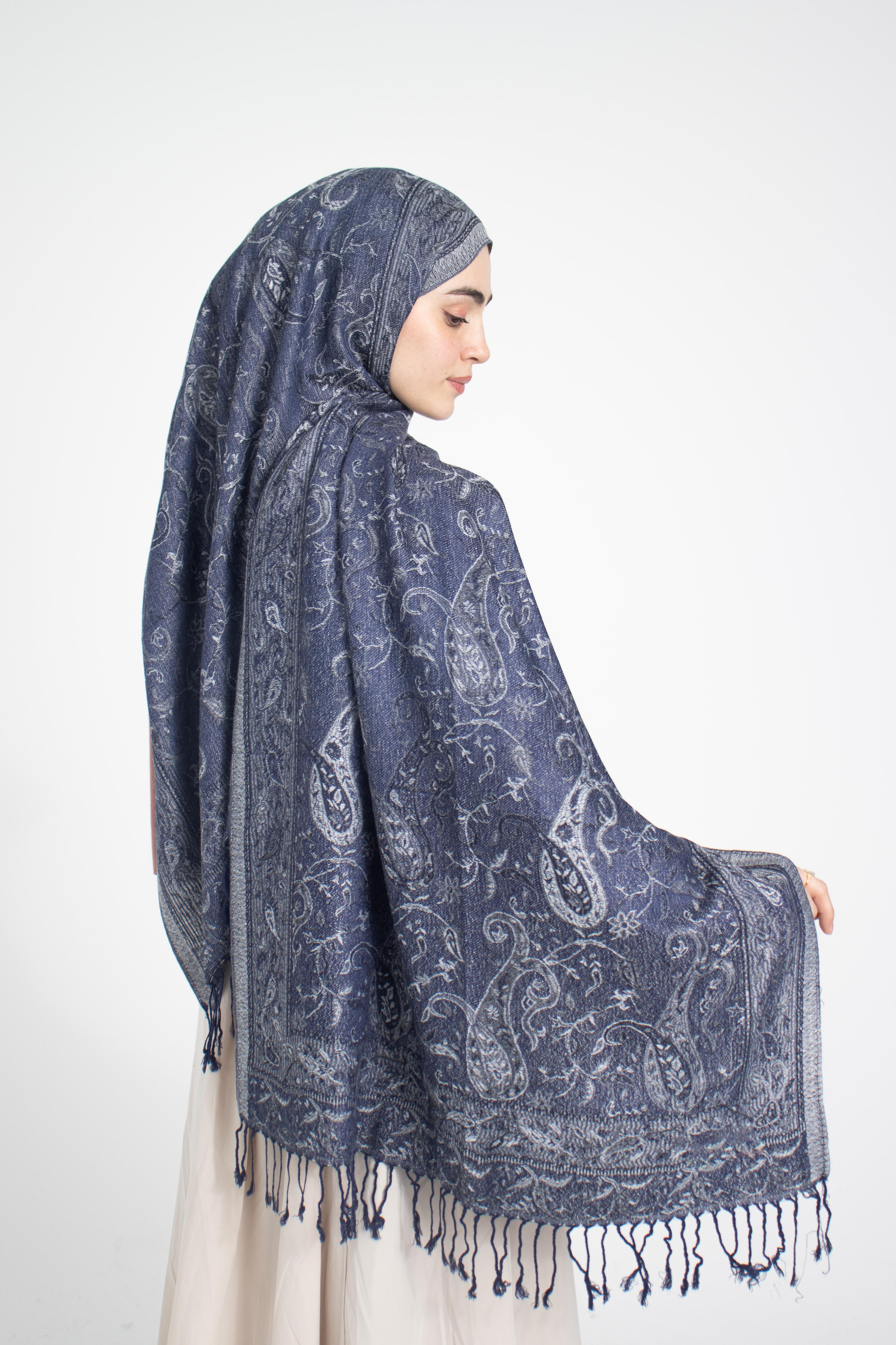 Cashmere Collection - Medieval Blue / Dokuma Kaşmir Şal