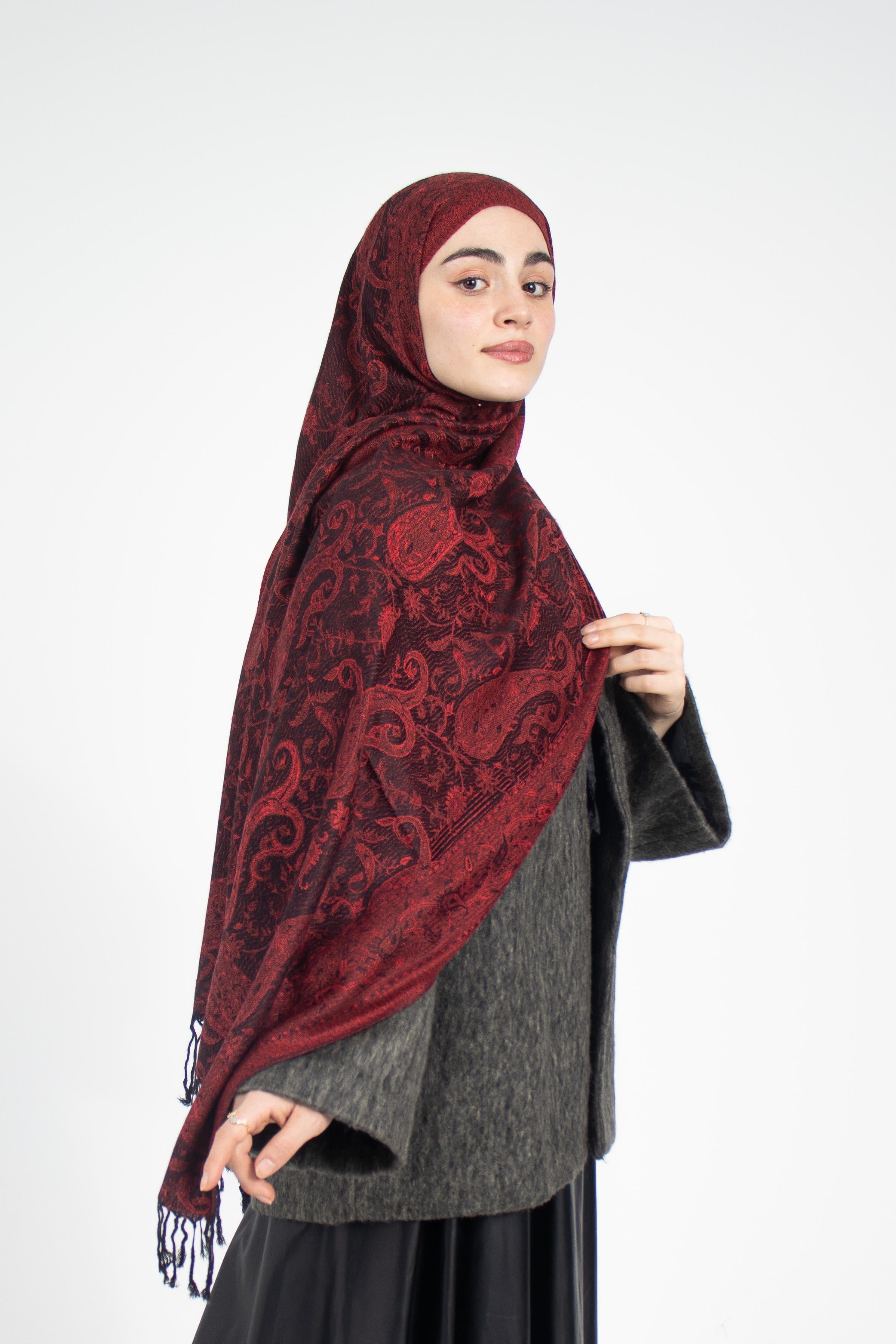 Cashmere Collection - Nar / Dokuma Kaşmir Şal